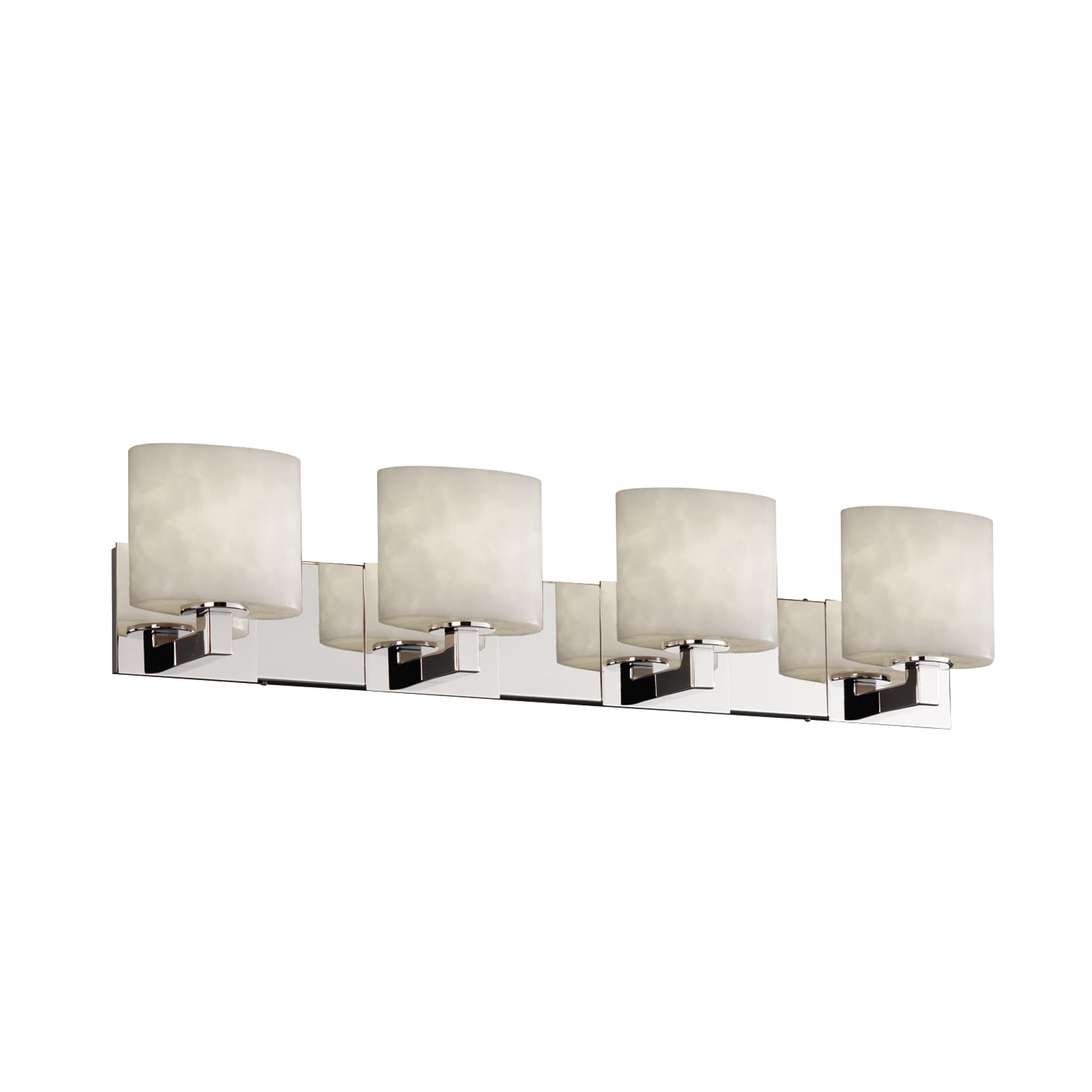 Justice Design Group CLD-8924-30-CROM Clouds 35.25-in 4-Light Polished Chrome Transitional Vanity Light