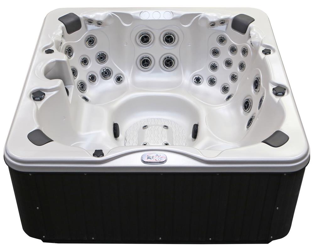 American Spas AM-L756BSD 84-in x 35-in 6-Person Square Hot Tub
