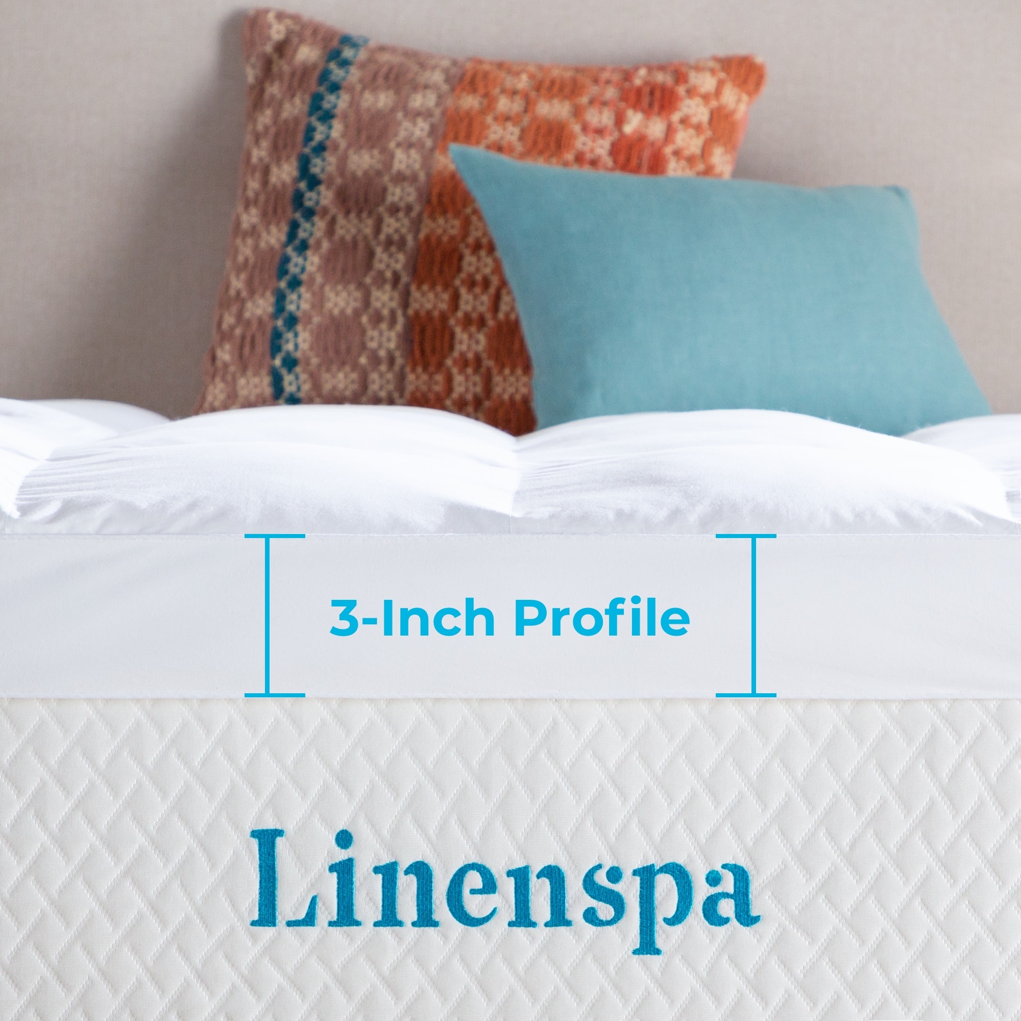 Linenspa Essentials 3 inch ActiveRelief Memory Foam Mattress Topper - White (King)