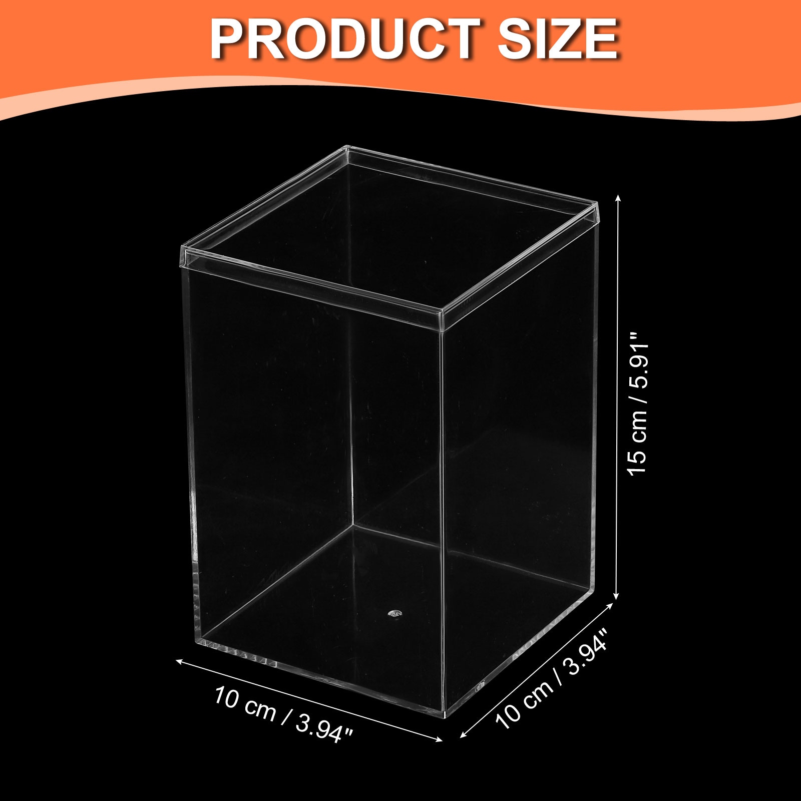 PATIKIL Acrylic Box with Lid 5.91Inch x 3.94Inch x 3.94Inch Clear ...