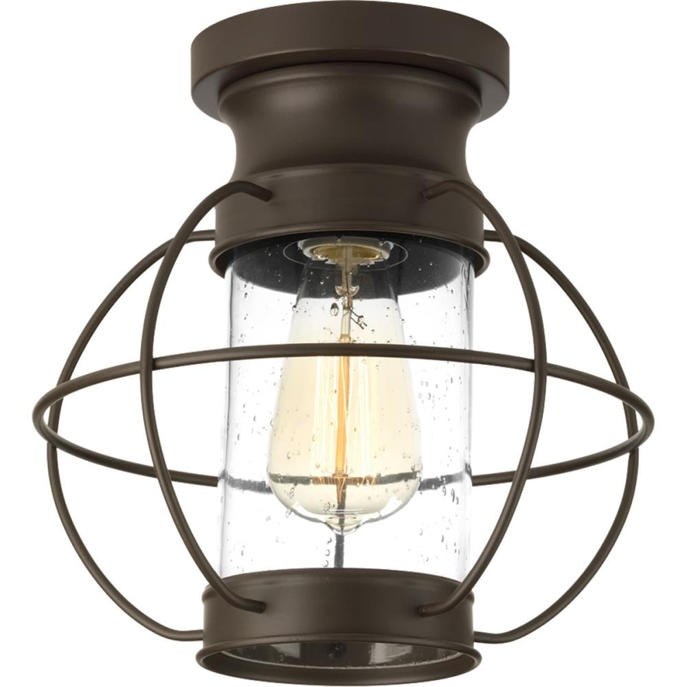 Progress Lighting P550017-020 Haddon 1-Light 10-in Antique Bronze Flush Mount Light