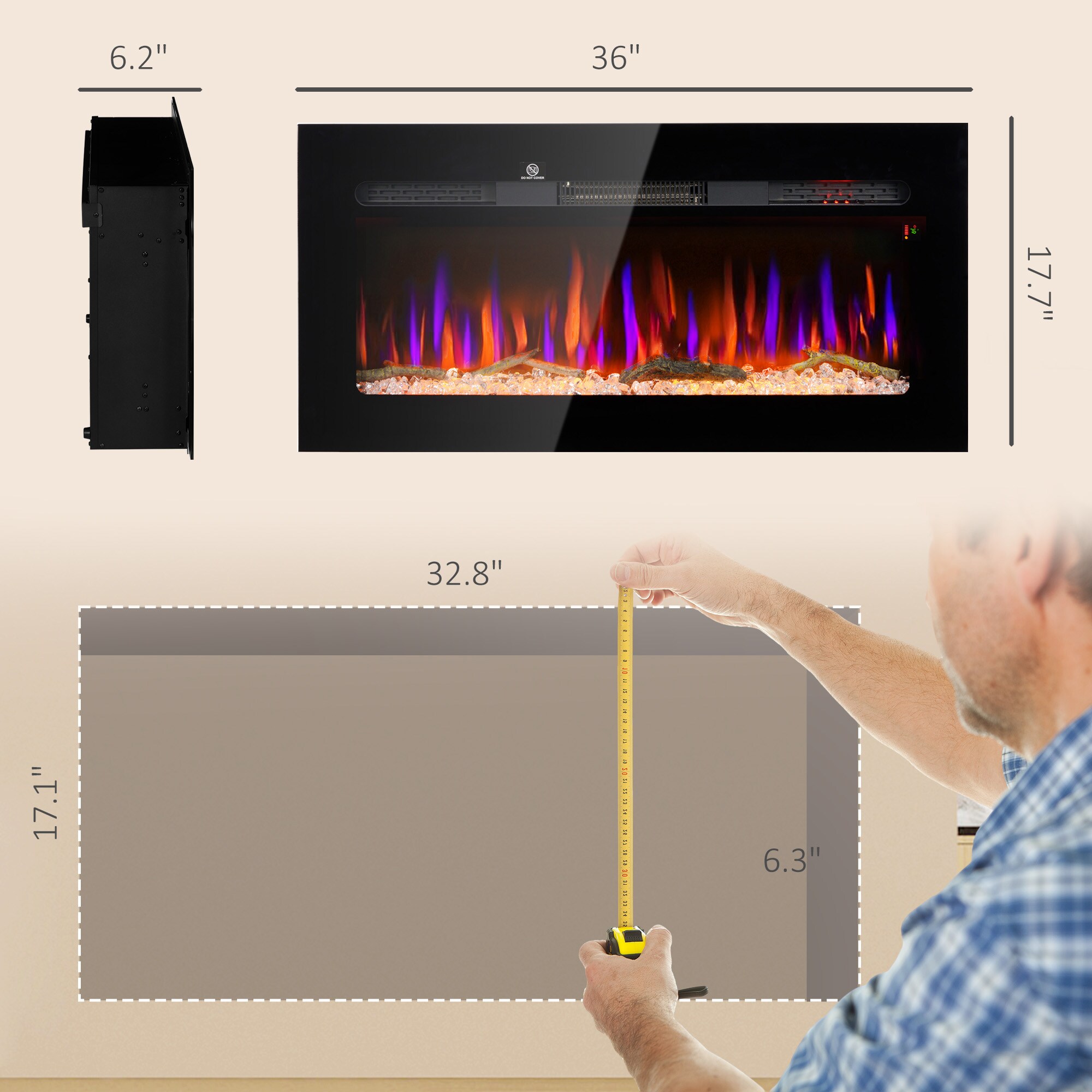 SINOFURN SYE740021BK Electric-Fireplaces - View #9