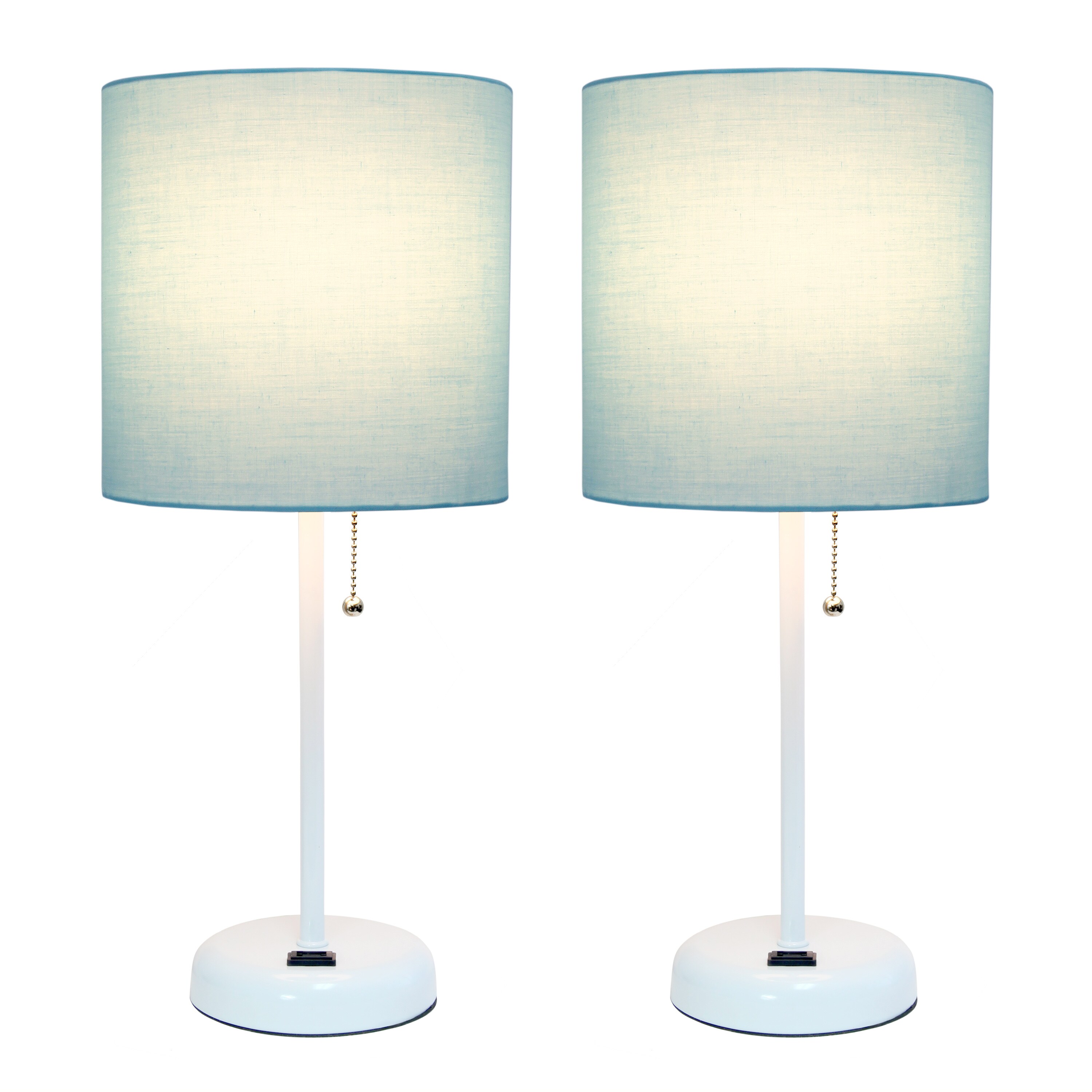 LimeLights Modern/Contemporary Medium Base (e-26) Lamp Set with Blue ...