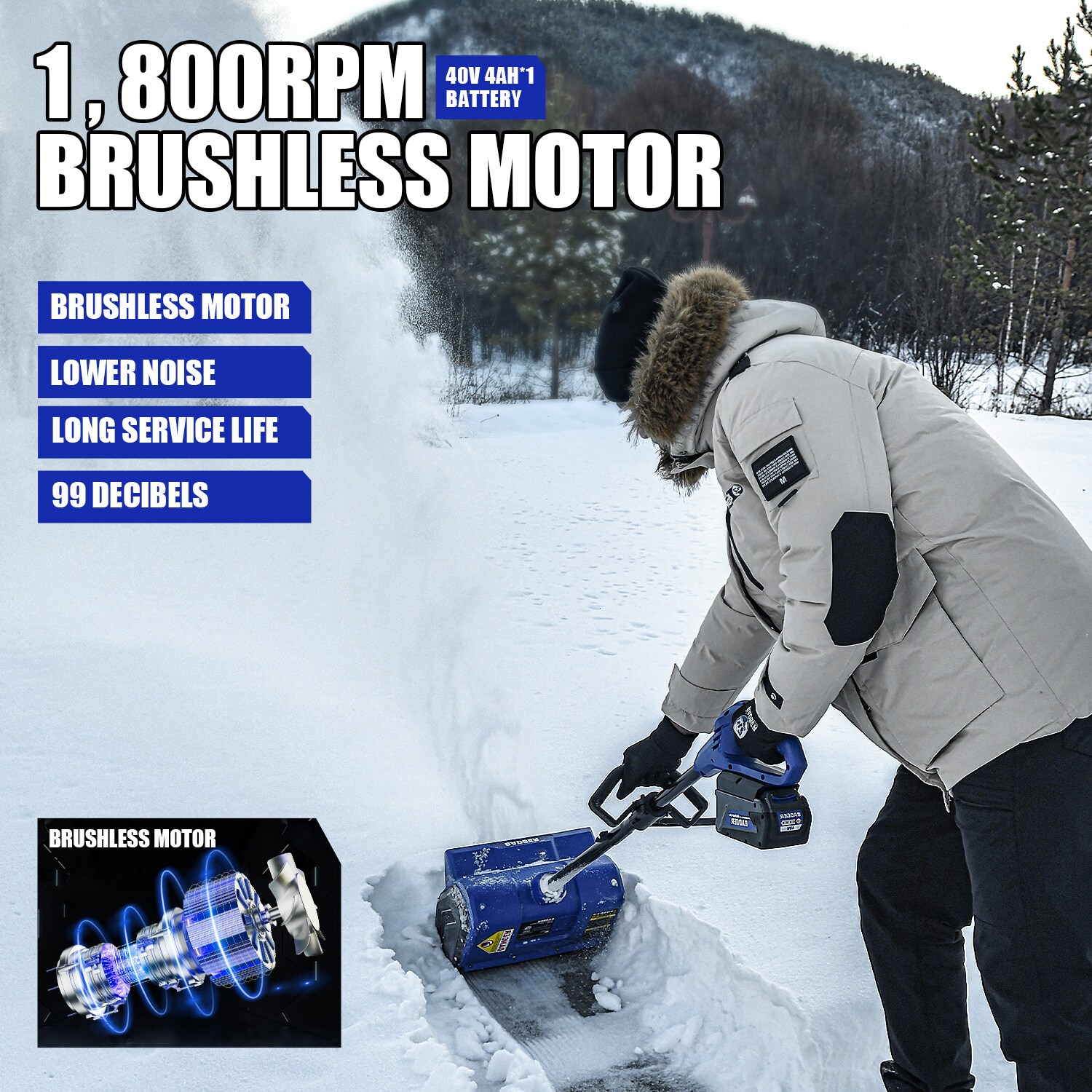 Wild Badger Power WB40VSNOWSH Snow-Shovels - View #6