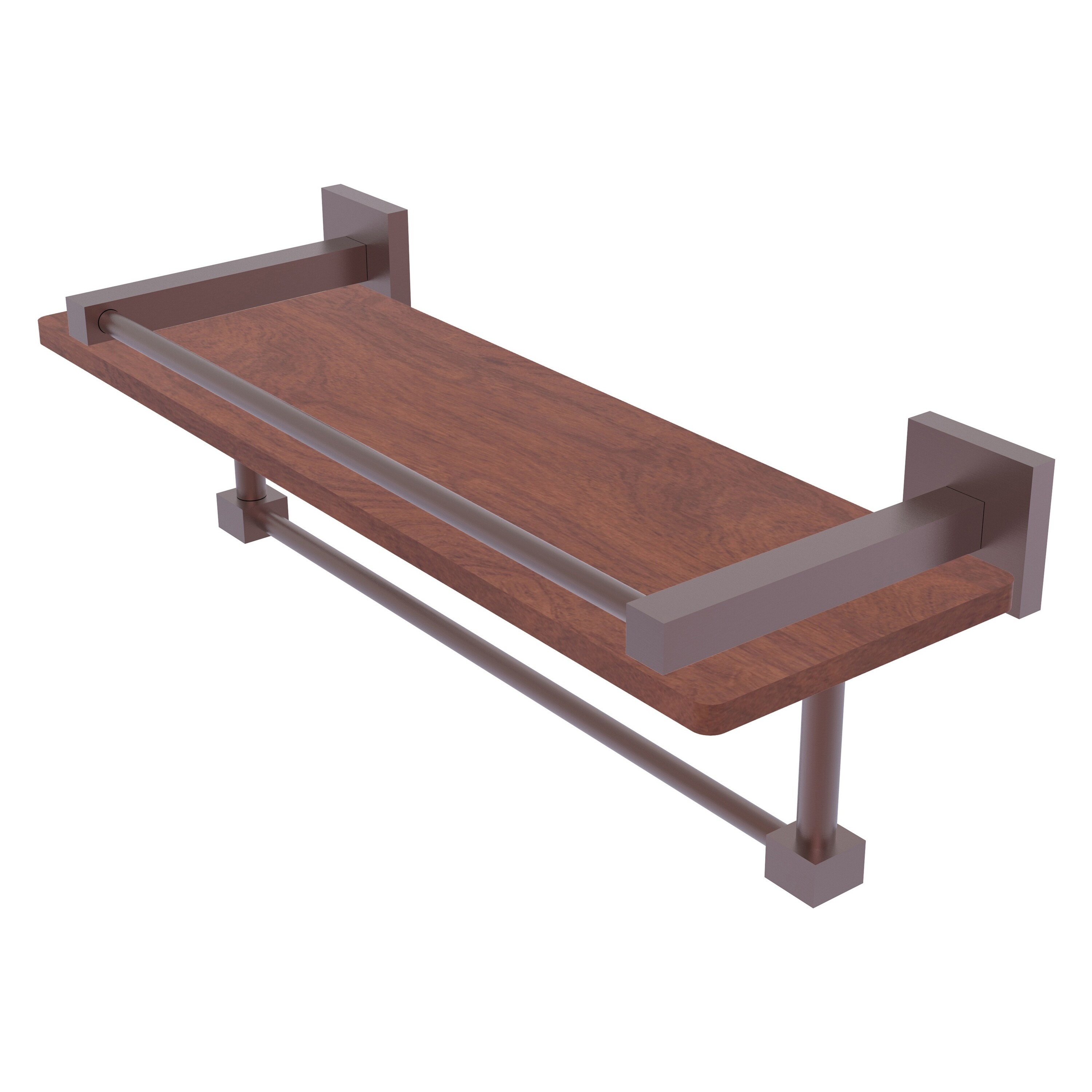 Allied Brass MT-1-16TB-GAL-IRW-CA Montero Antique Copper Wall mount Bathroom Shelf ( 16-in x 5-in x 5-in )