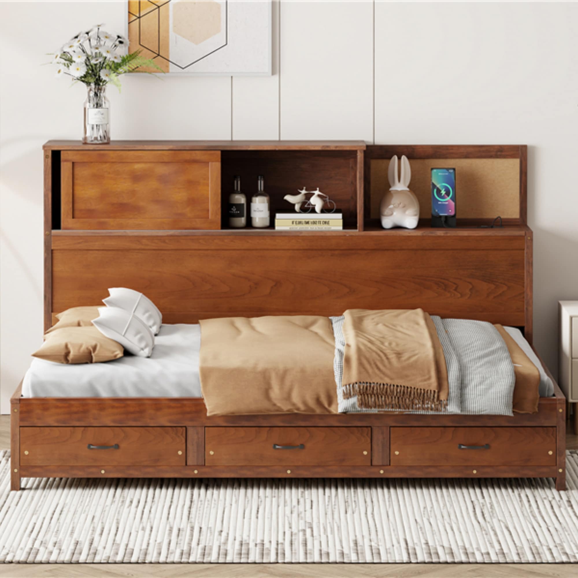 Lycvki 1712 Walnut Toddler Bed