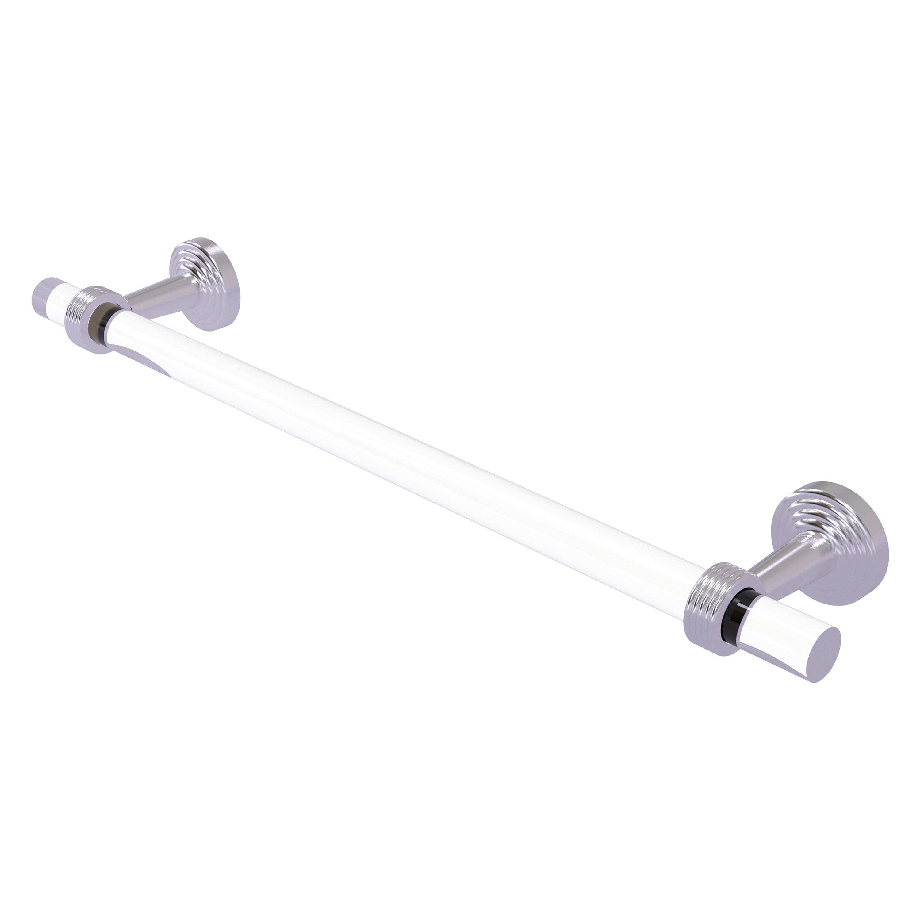 Allied Brass PB-41G-18-SCH Pacific Beach 18-in Satin Chrome Wall mount Single Towel Bar