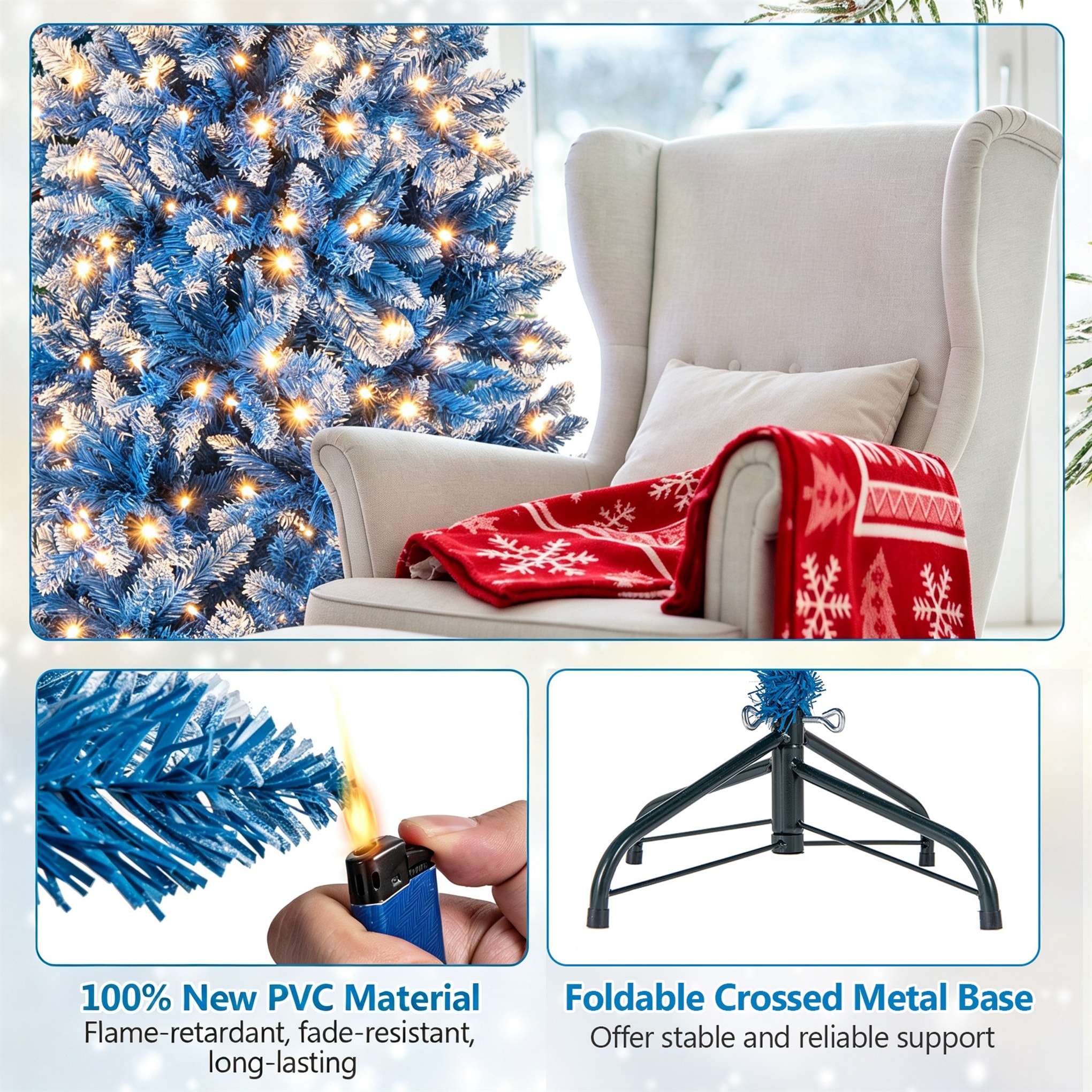 LIVIZA HYJ25190US-6 Artificial-Christmas-Trees - View #4