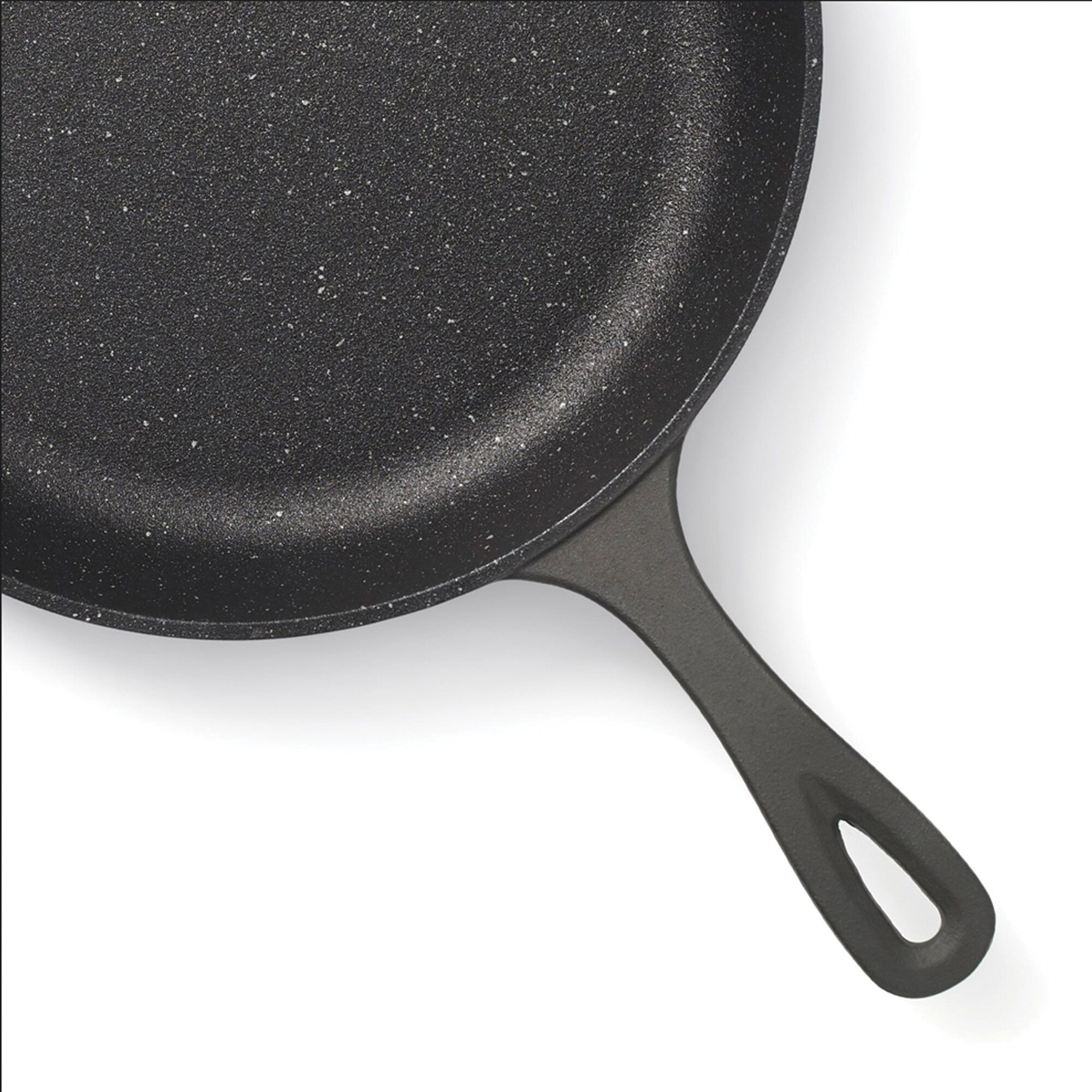The Rock by Starfrit 12 in. Cast Iron Skillet, Black