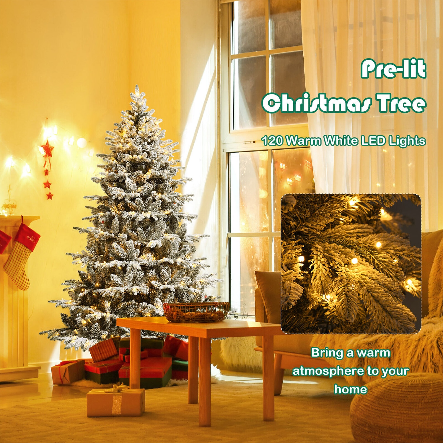WELLFOR HYZ23568US Artificial-Christmas-Trees - View #6