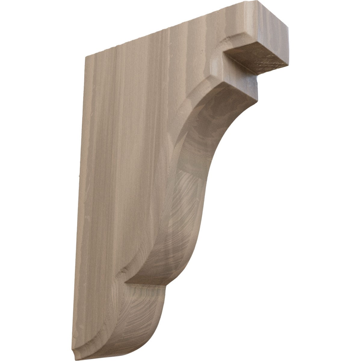 Ekena Millwork BKTW02X05X08BEWA Bedford 1-3/4-in x 5-in x 7-1/2-in Walnut Brown Wood Standard bracket