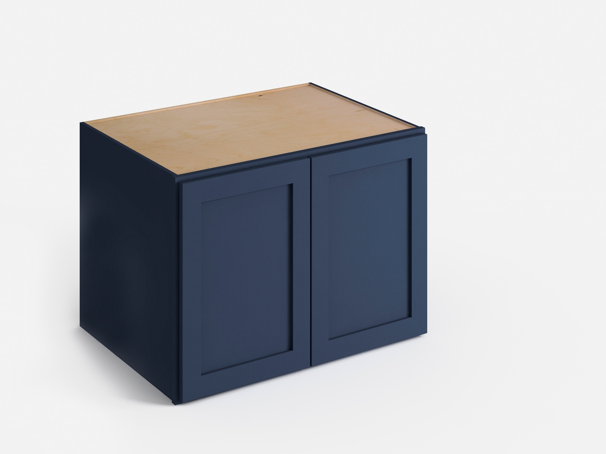 Valleywood Cabinetry 36-in W x 24-in H x 24-in D Marine Blue Birch Wall Ready To Assemble Plywood Cabinet (Flat Panel Shaker Door Style)