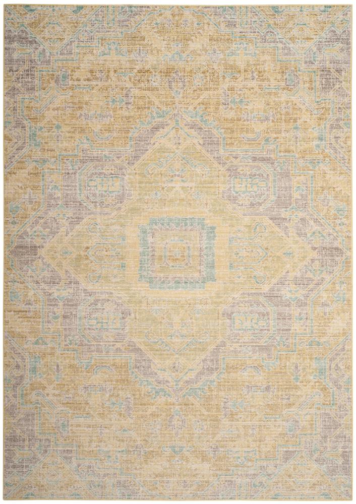 Safavieh WDS329E-8 Windsor Novin 8 x 10 (ft) Loomed Synthetic Light Gray/Lime Rectangular Indoor Distressed/Overdyed Vintage Area rug