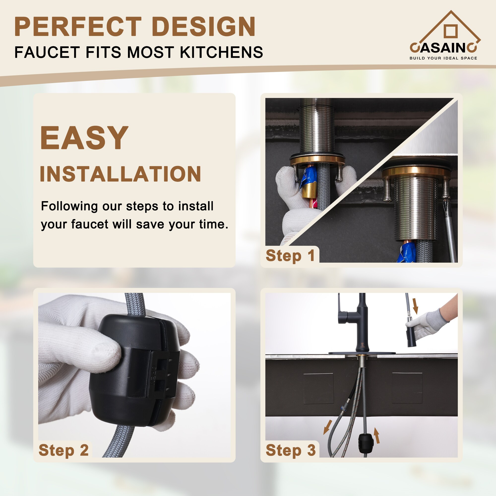 CASAINC CA-YW5BN067 Kitchen-Faucets - View #5