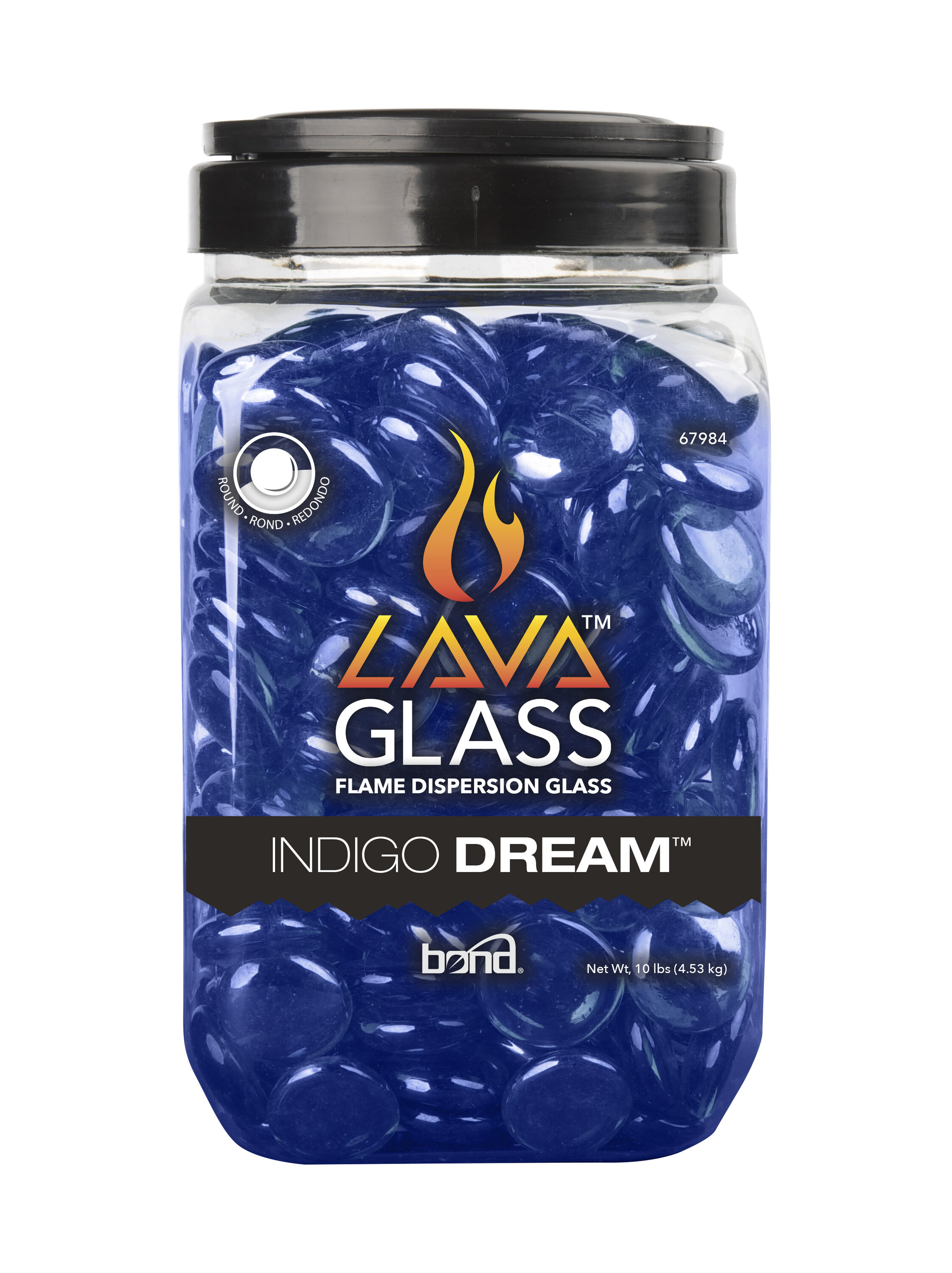 Bond 67984-1 Lavaglass- Round Indigo Dream 10 Lb Jar