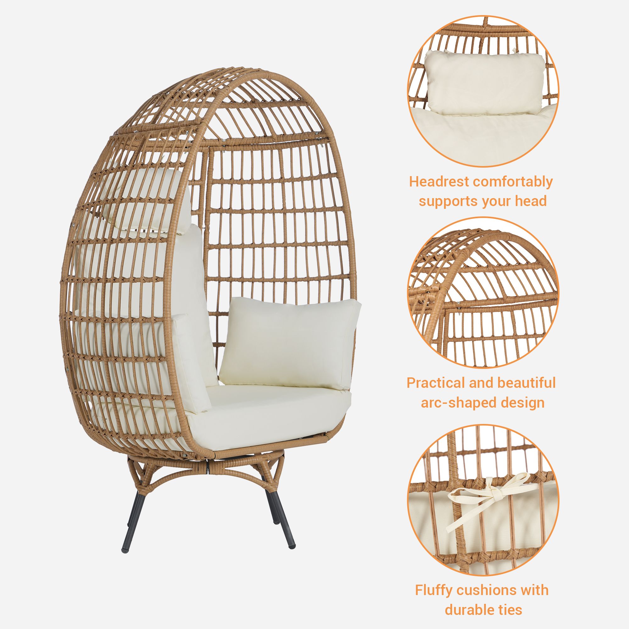 SANSTAR L-RJDC61BE-AD Patio-Conversation-Sets - View #3