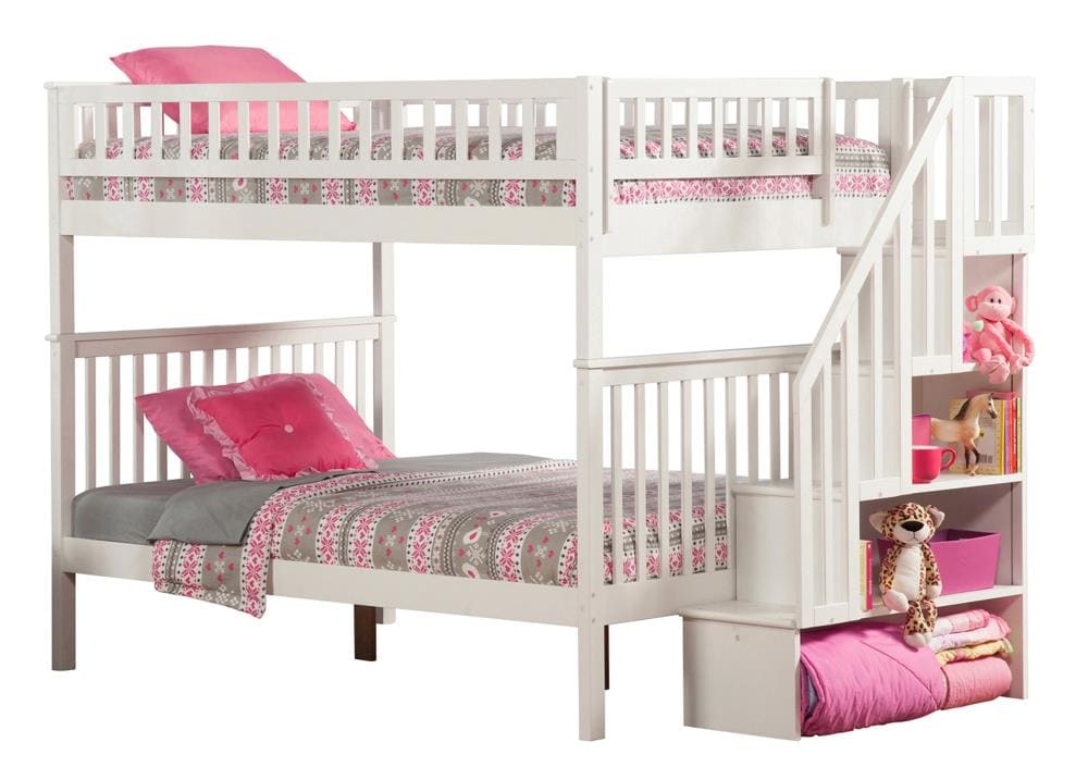 Afi Furnishings Woodland Staircase Bunk, Ashley Furniture Twin Over Full Bunk Bed With Stairs