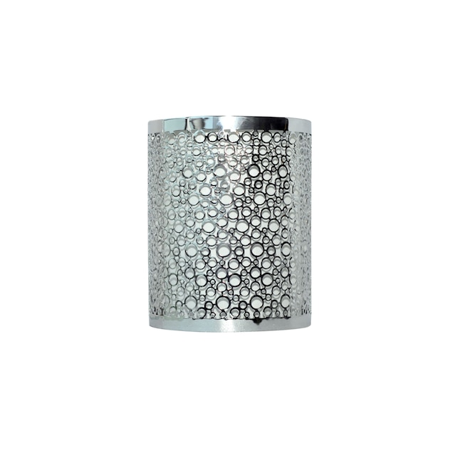 Platinum Pendant Light Shade, Glass Drum Light Shade