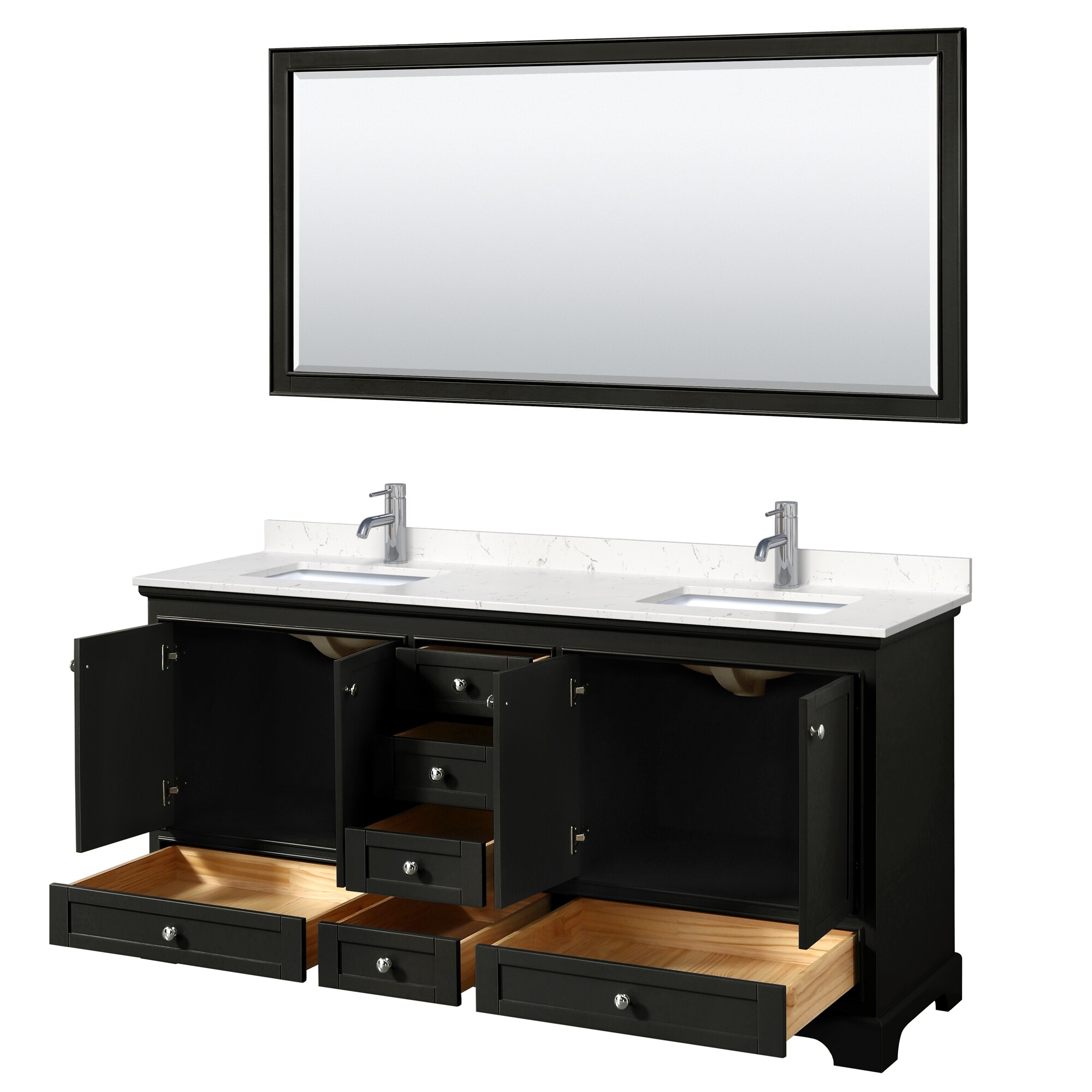 Wyndham Collection WCS202072DDEC2UNSM70 Bath-Vanity-Combo - View #2