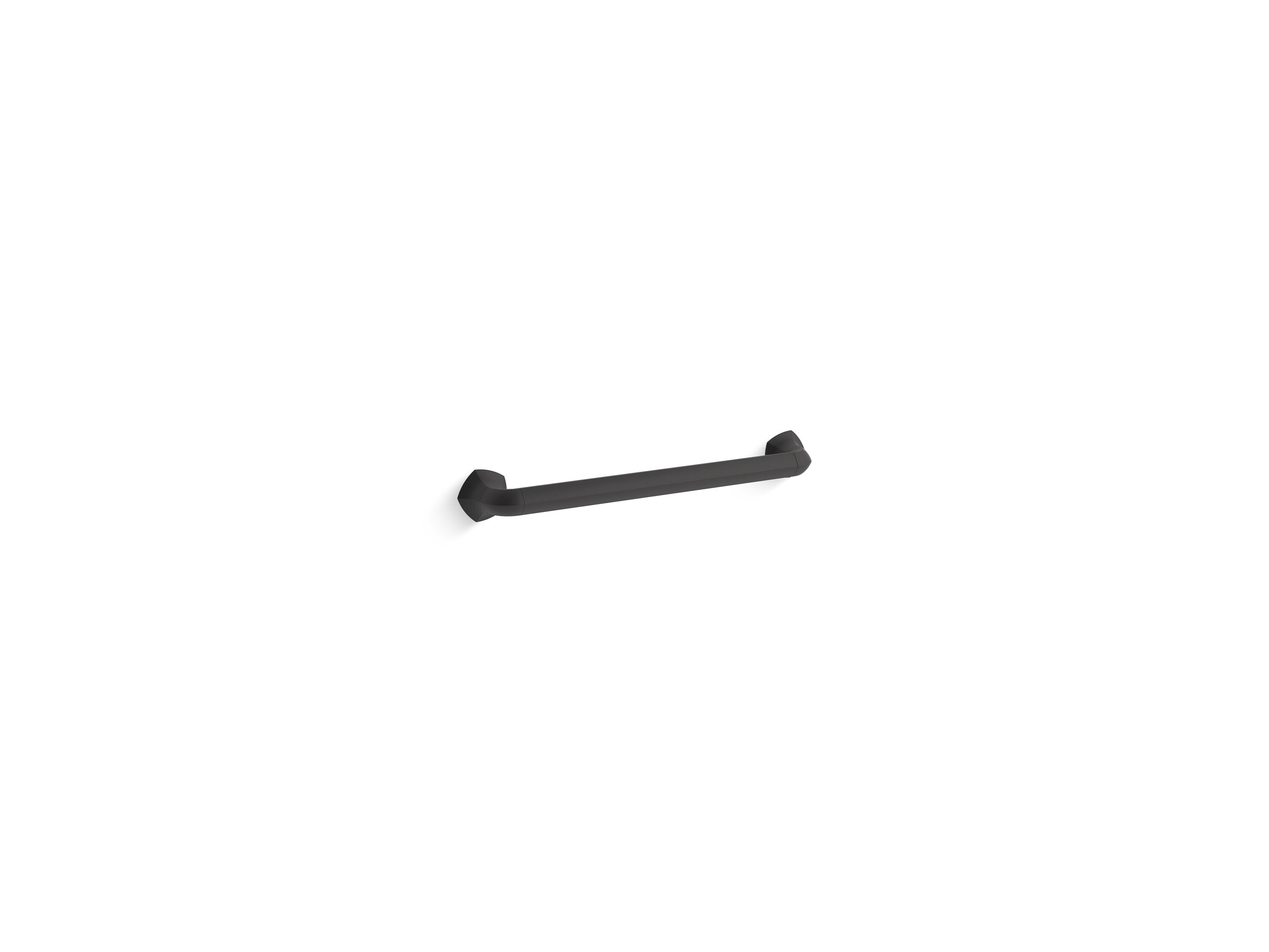 KOHLER Occasion 18-in Matte Black Wall-mount ADA Compliant Grab Bar ( 300-lb Weight Capacity )