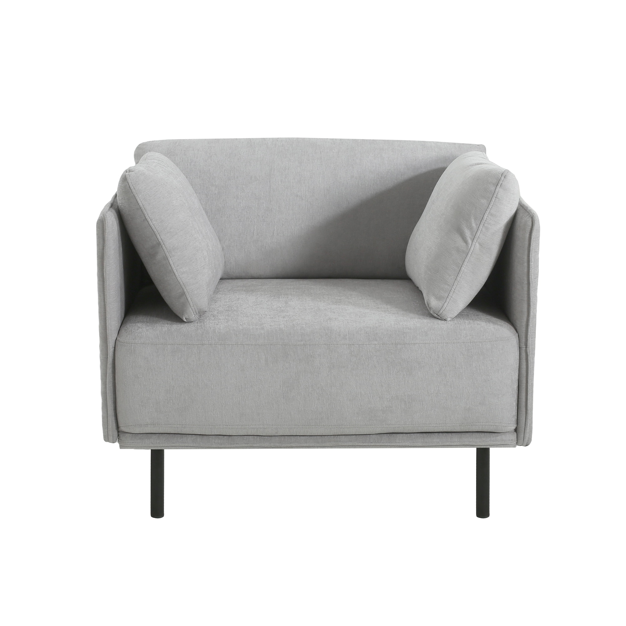 Bybafun - 39.17-in W Casual Gray Accent Armchair