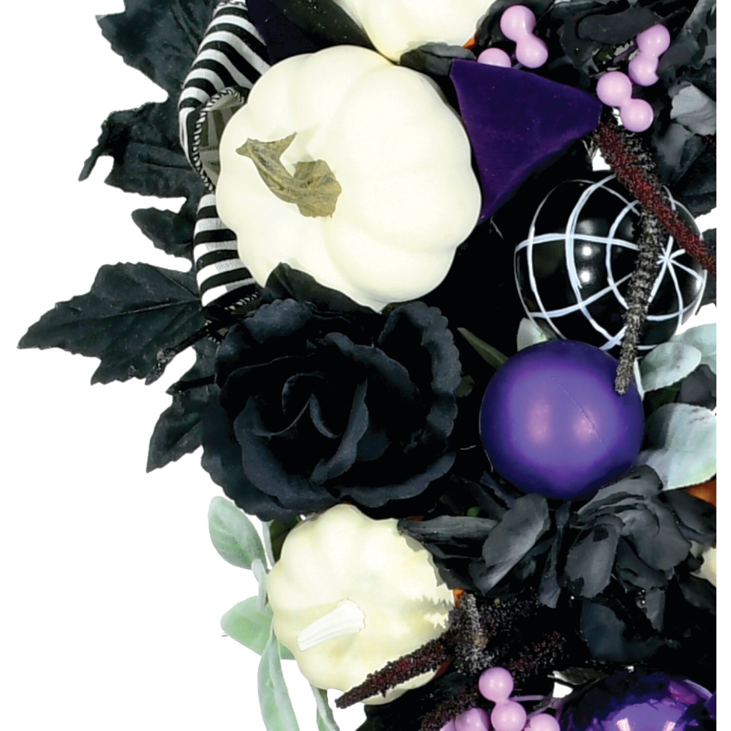 Haunted Hill Farm HHWRTHPMP-BLK Artificial-Halloween-Wreaths - View #11