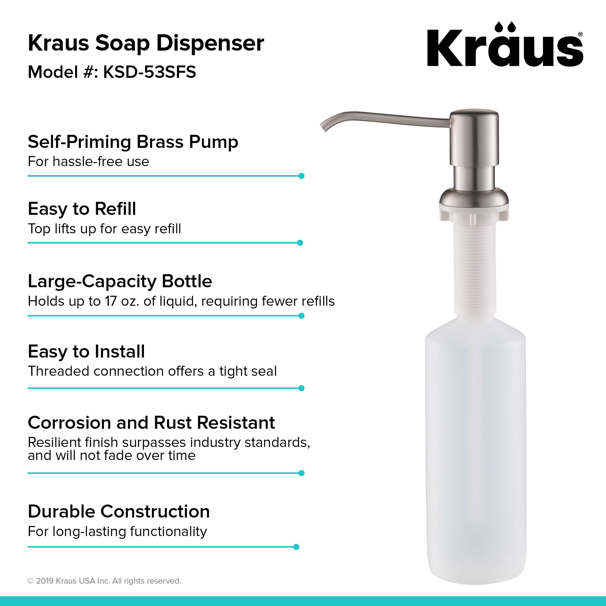 Kraus KSD-53SFS Soap-Lotion-Dispensers - View #2
