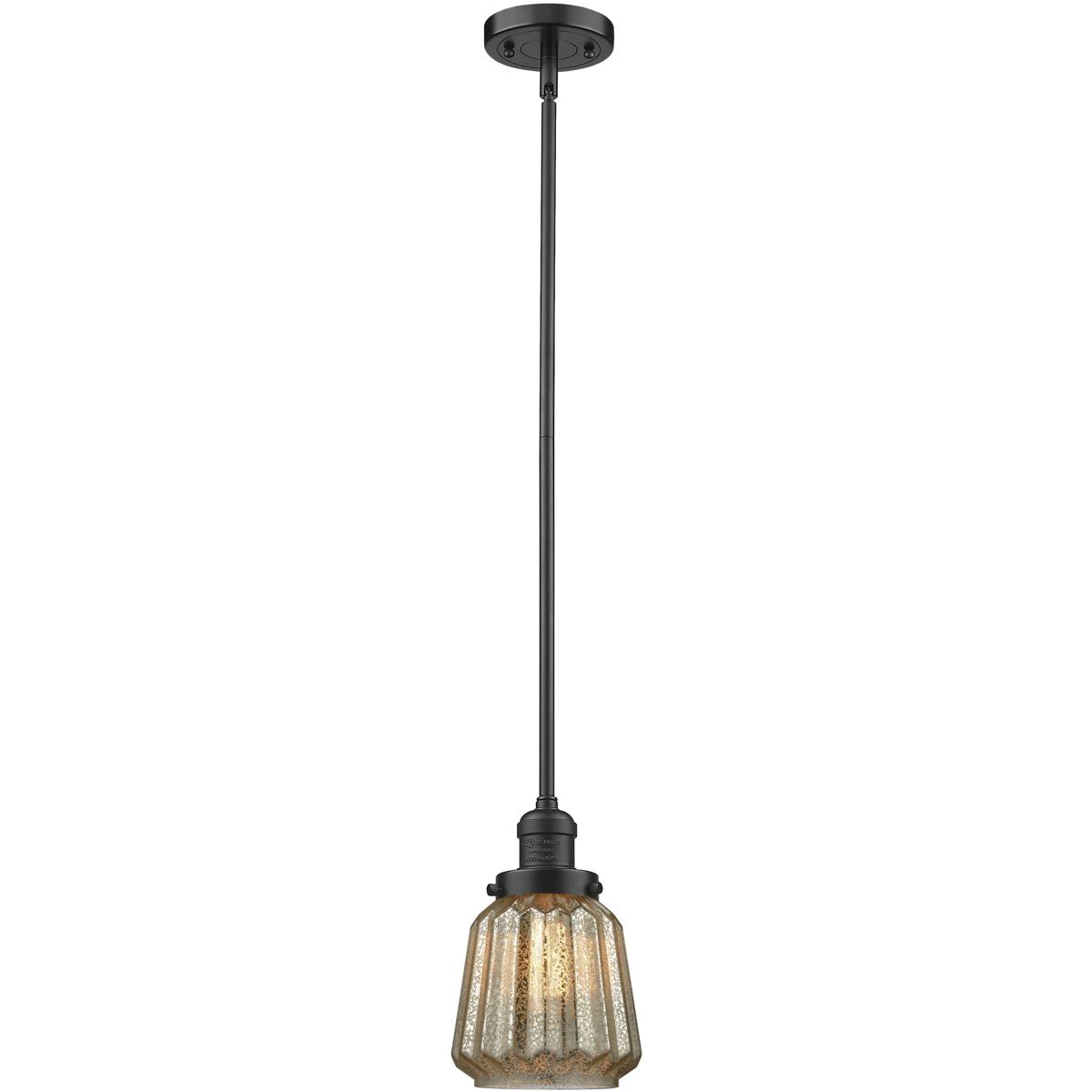 Innovations Lighting 1355455 201S-OB-G146-LED Franklin Restoration Chatham Mini Pendant