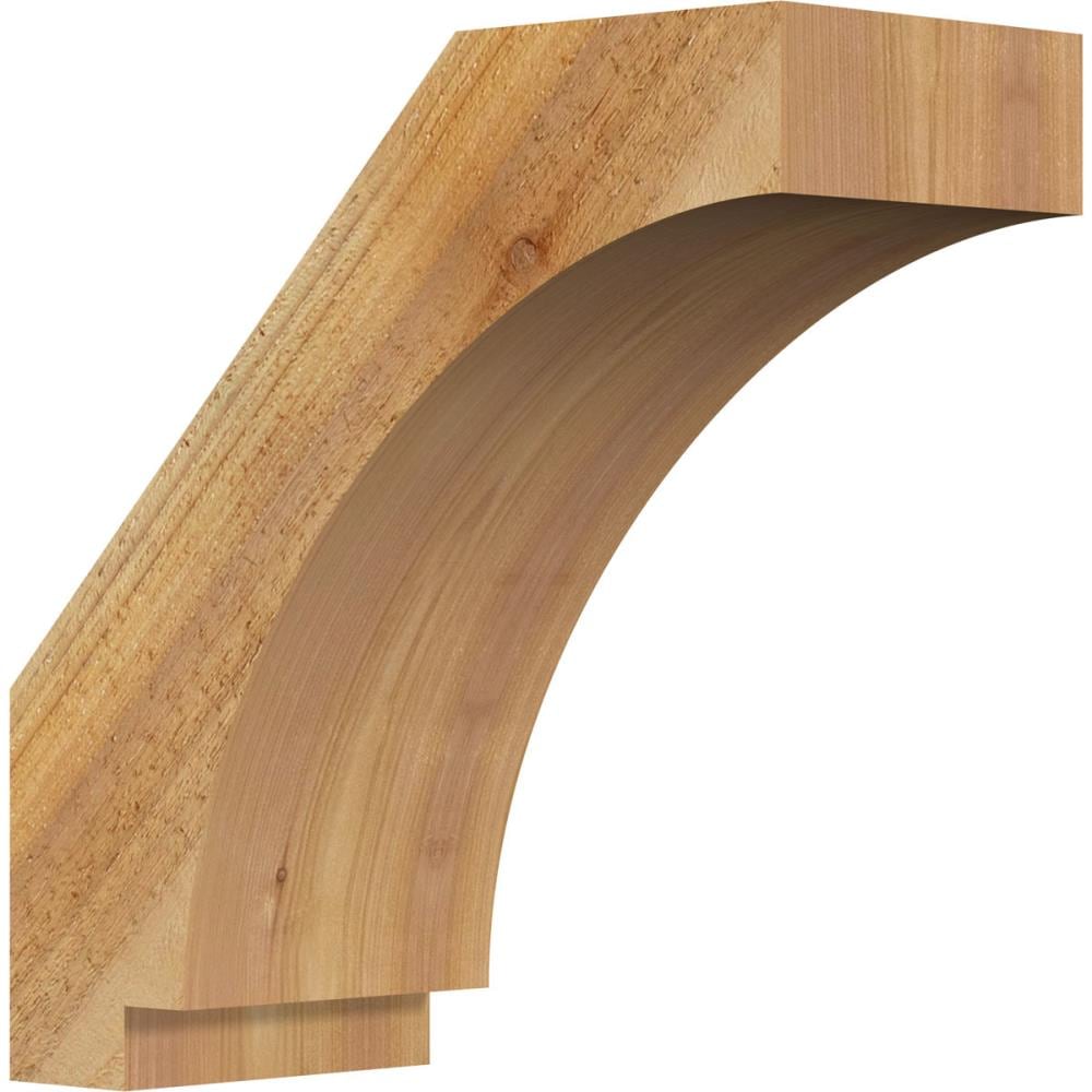 Ekena Millwork BRC06X14X14IMP00RWR 6-in x 14-in x 14-in Western Red Cedar Unfinished Wood Imperial Rough Sawn Knee Brace