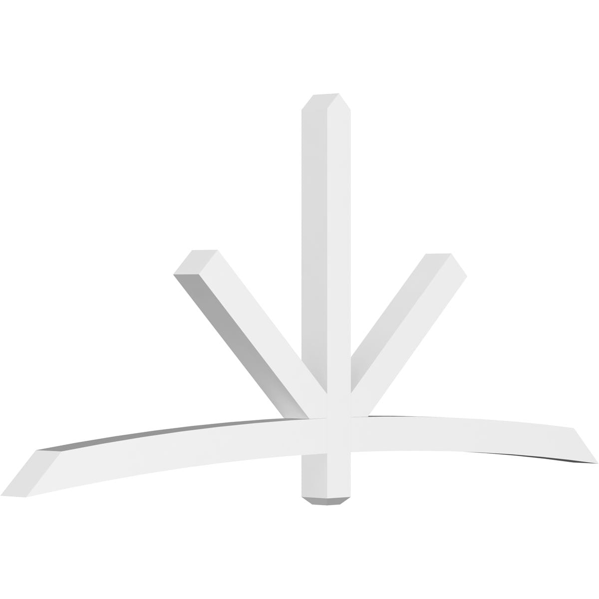 Ekena Millwork GBP096X44X0404ALB00 Alberta White PVC Gable bracket