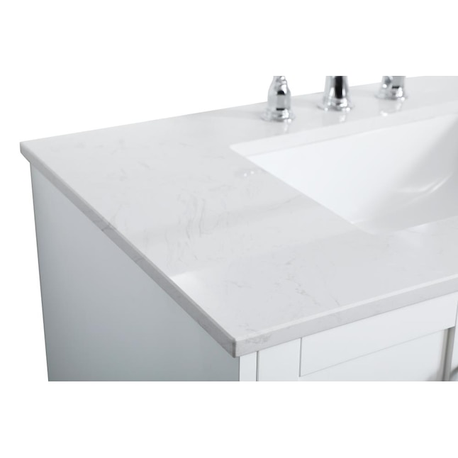 Elegant Decor First Impressions 36-in White Undermount Single Sink ...