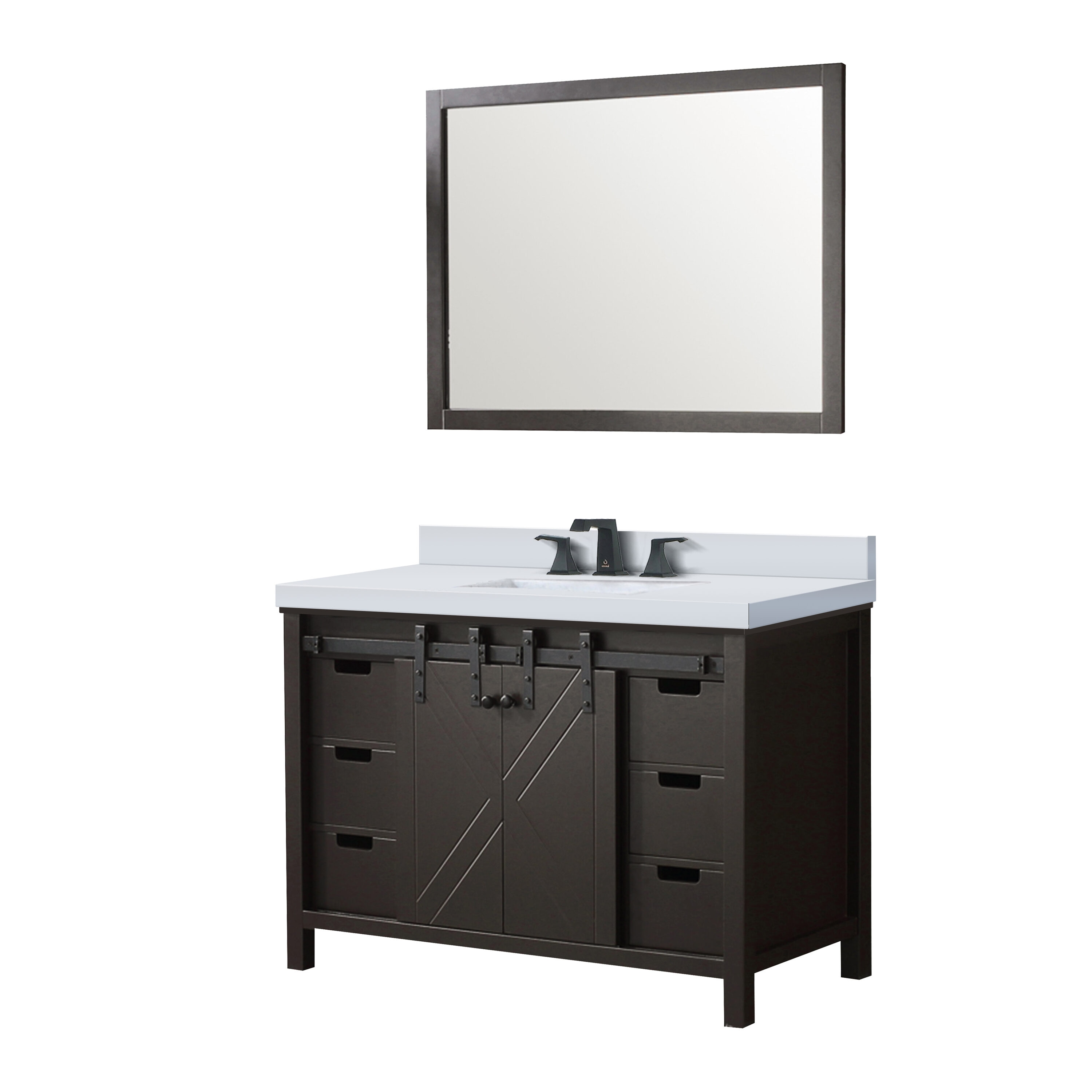 Lexora LM342248SCCSM44F Bath-Vanity-Combo - View #4