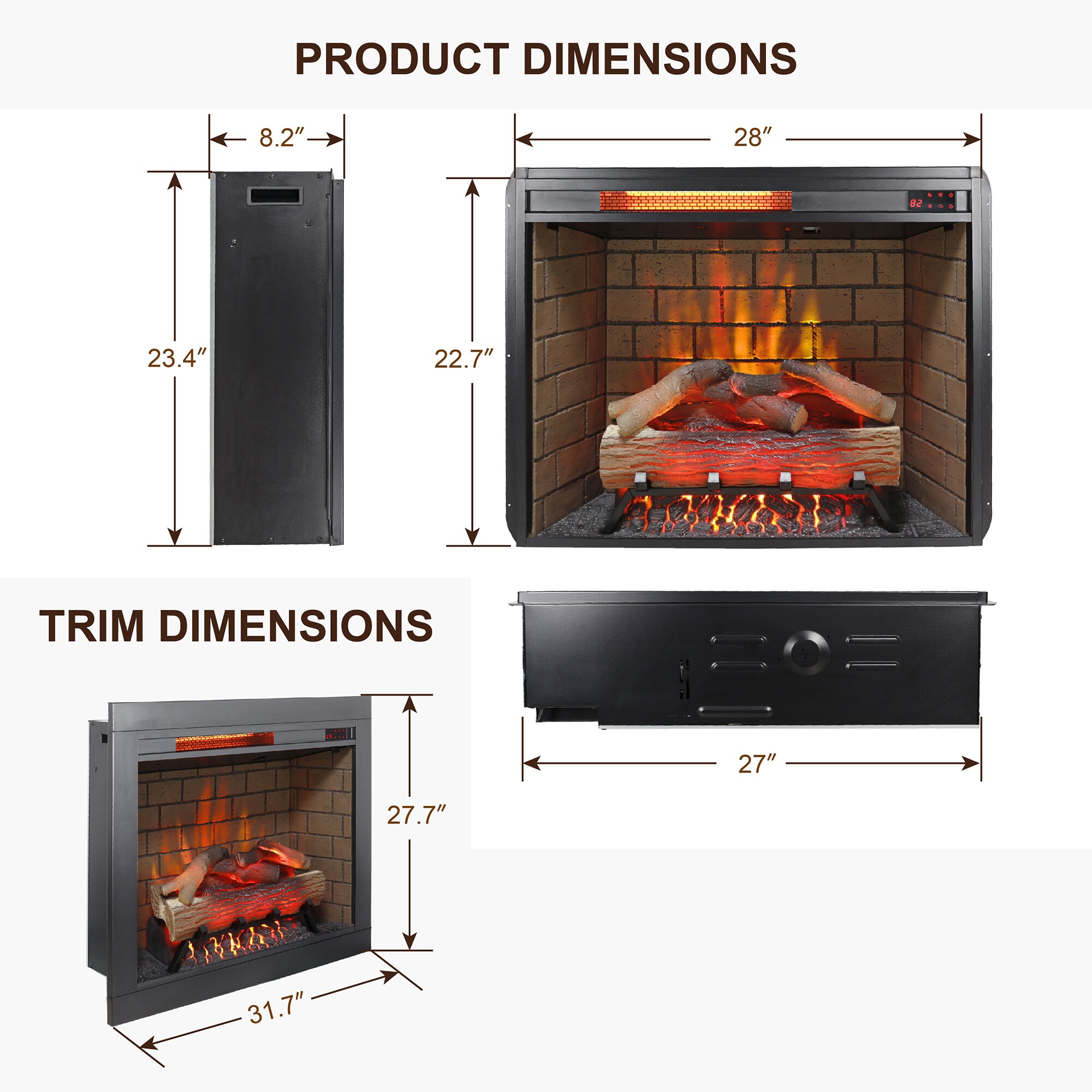 Bybafun YC0700120 Electric-Fireplace-Fireboxes - View #6