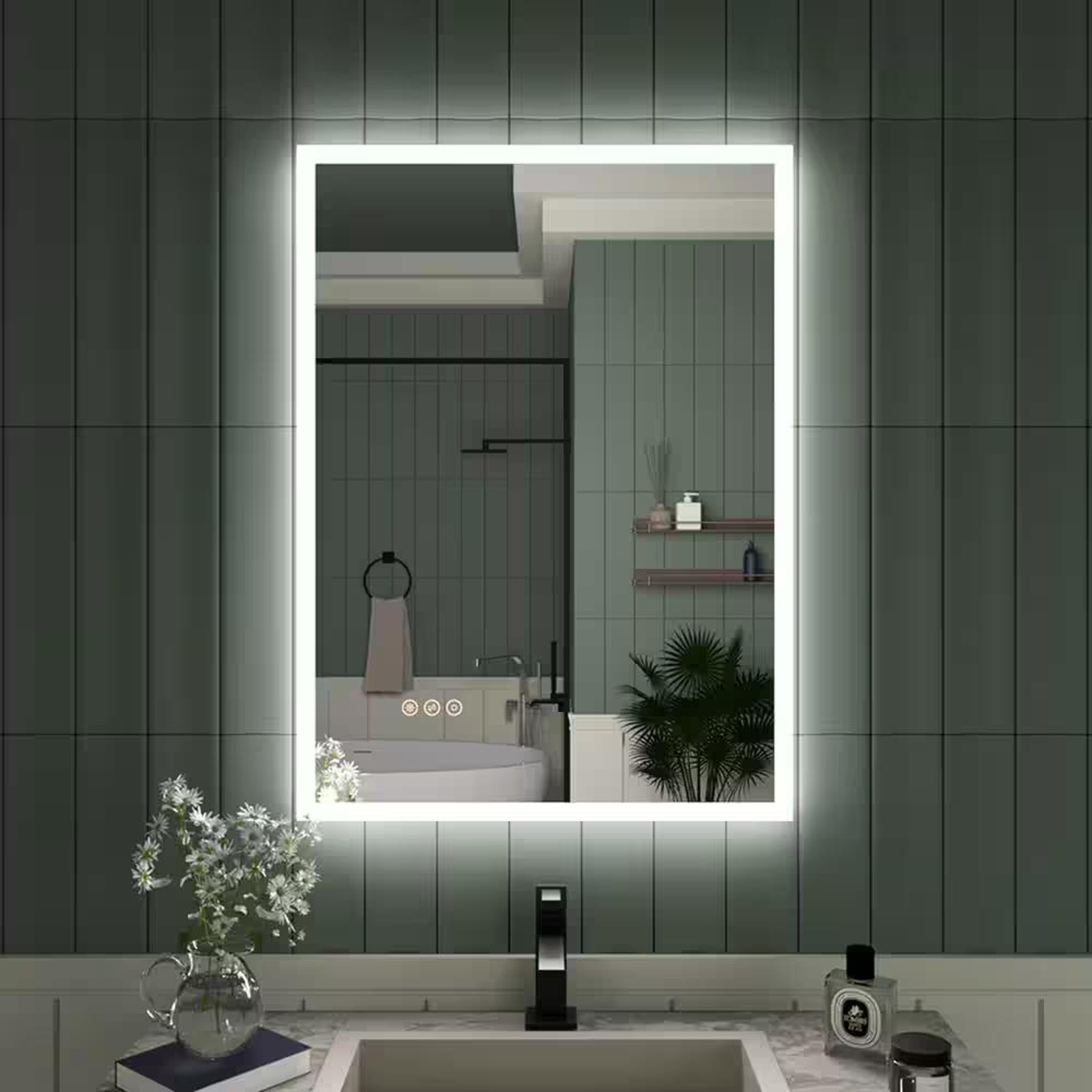 Bayfeve BFKF-2230C4-MIR Framed-Bath-Mirrors - View #3