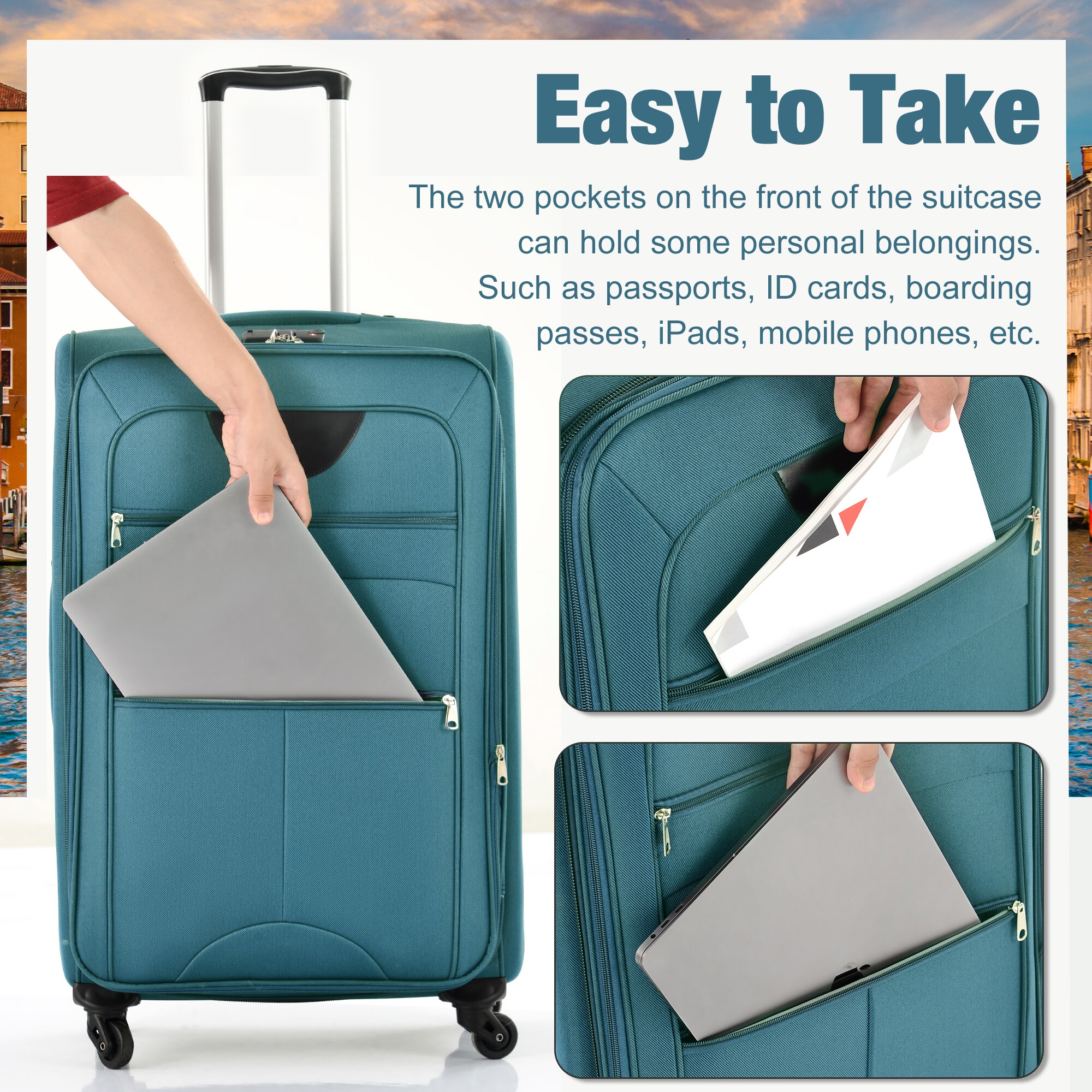 ModernLuxe L3P-N732P201004F Luggage-And-Luggage-Sets - View #6