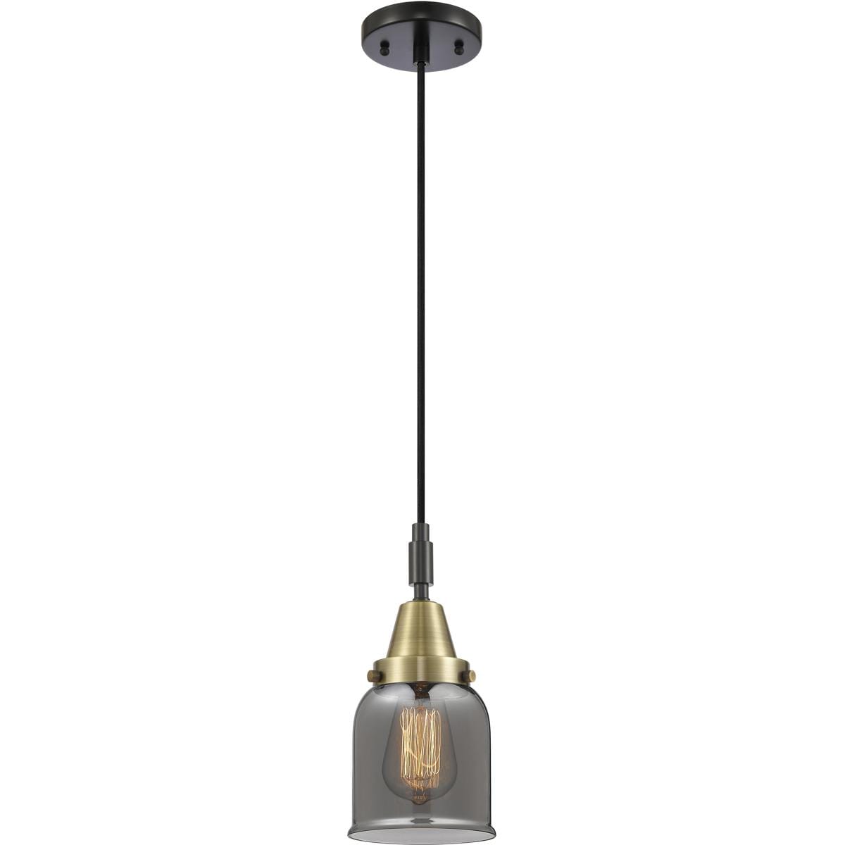  447-1P-BAB-G53 Bell Mini Pendant Black Antique Brass