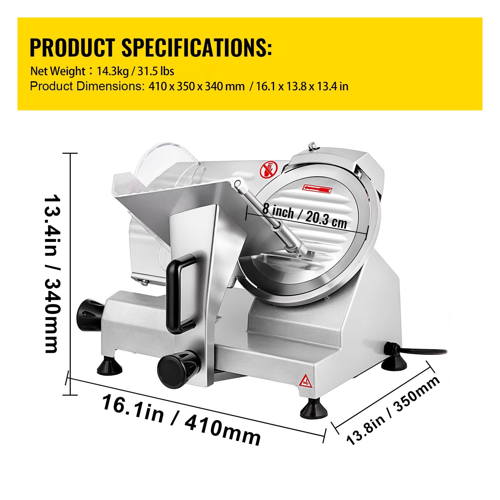 VEVOR SCSYDRQPJ24002501V1 Food-Slicers - View #7