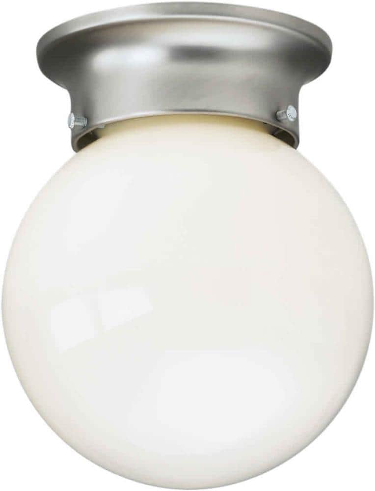  LW-FT511051 1-Light 6-in Brushed Nickel Flush Mount Light