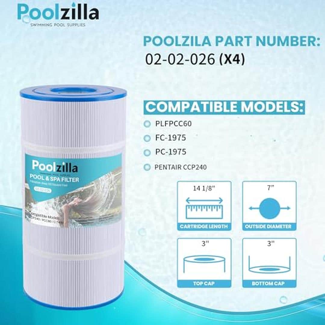 Poolzilla 02-02-026-4PK Pool-Filter-Skim-Sys-Parts - View #2