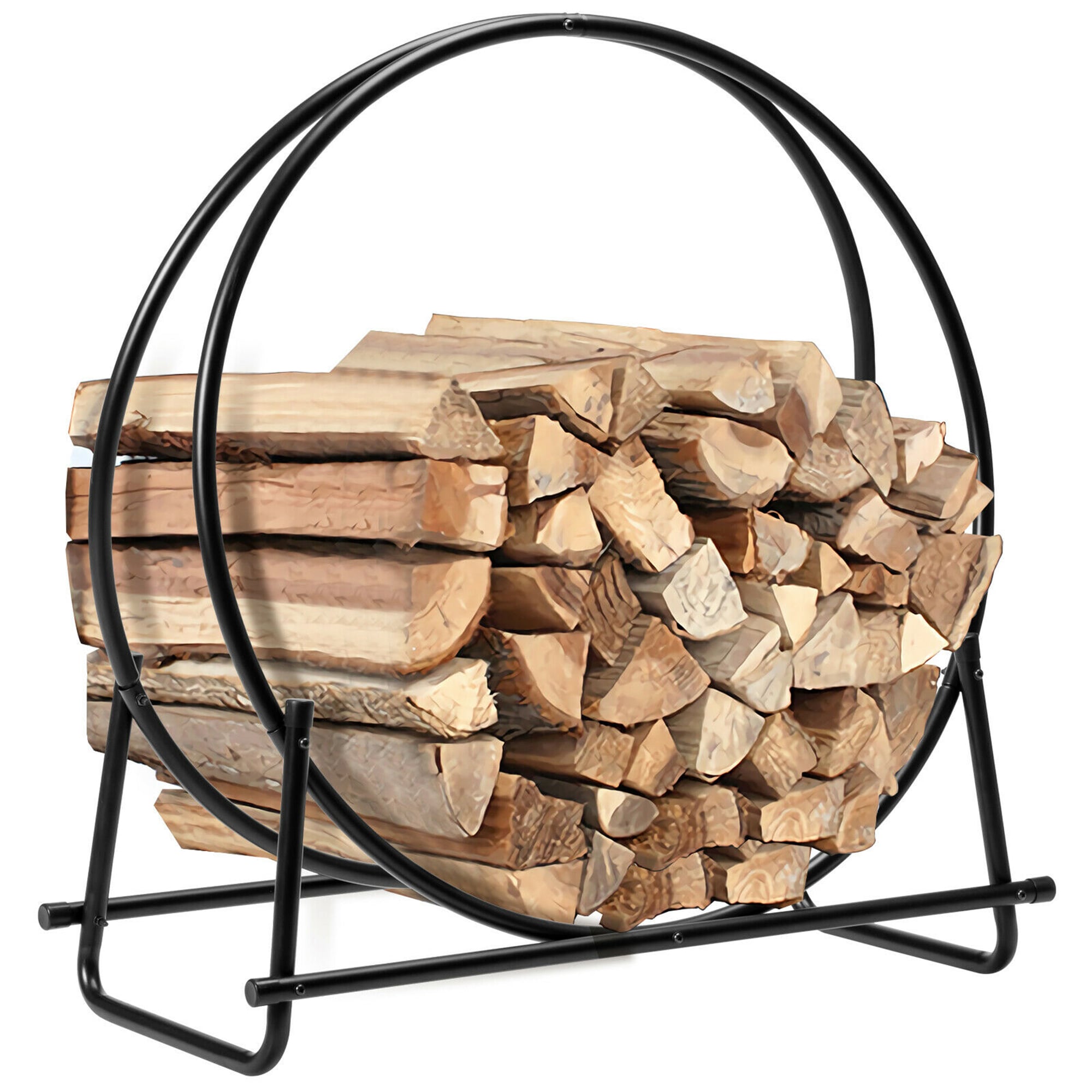 Goplus OP70547 32.5-Inches x 14-Inches x 30-Inches Steel Quarter cord firewood rack