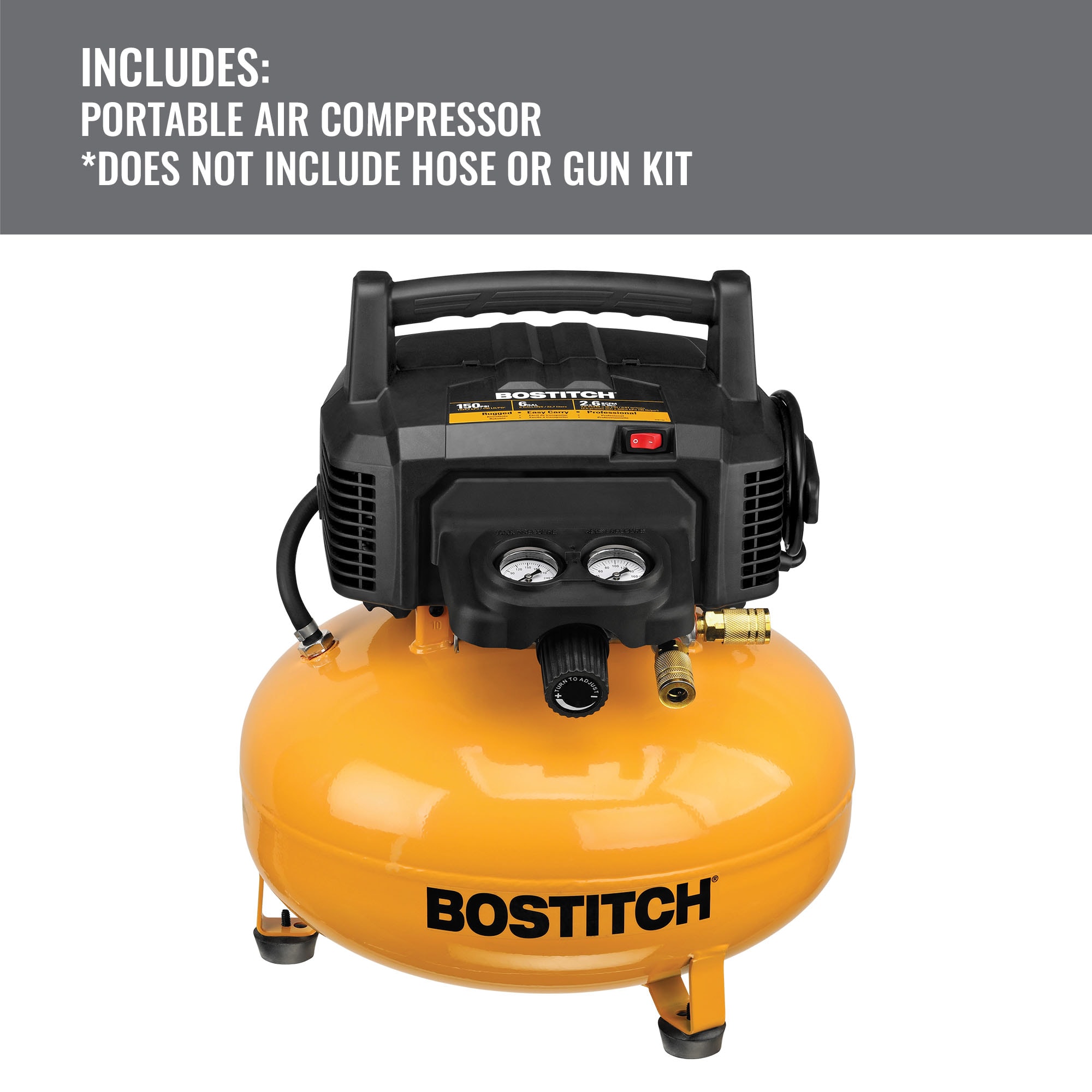 Bostitch 6- Gallons Portable 150 Psi Pancake Air Compressor in the