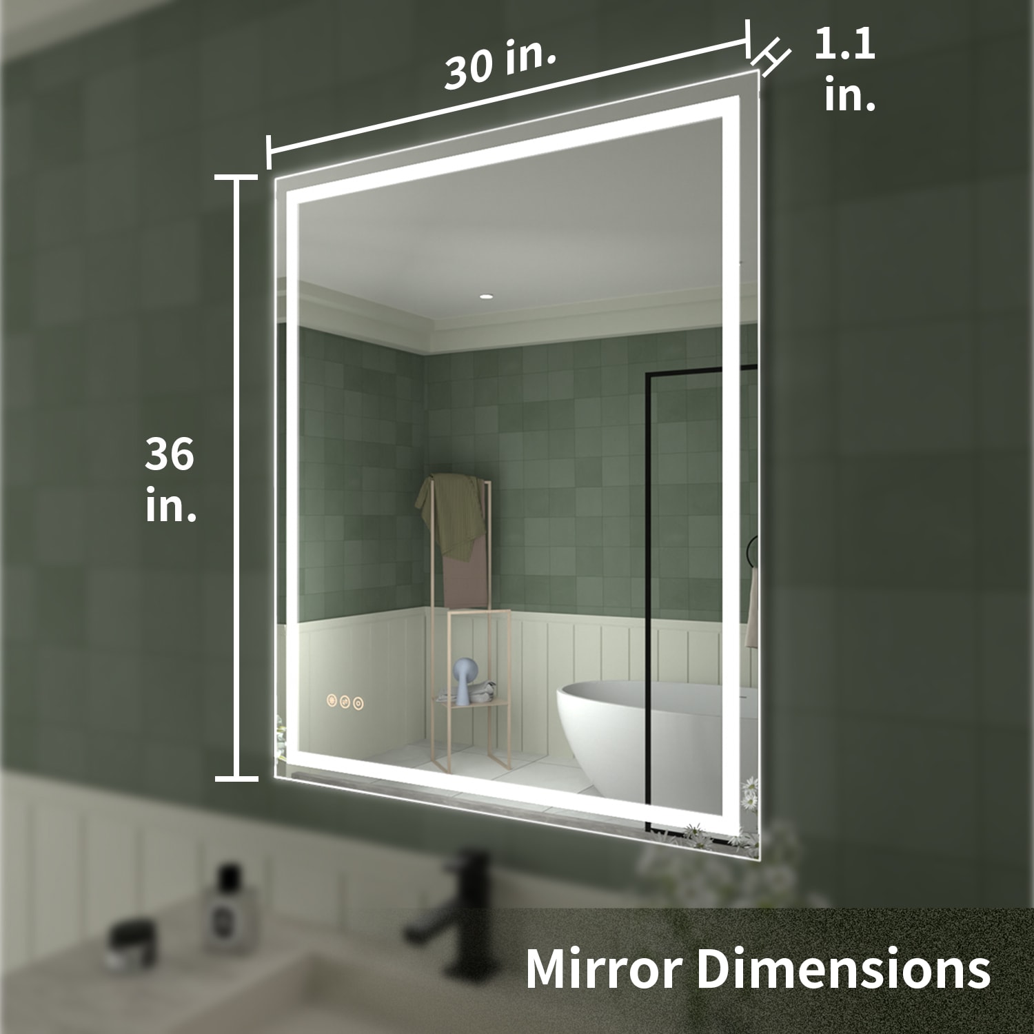TaiMei MD04-3036SF1 Framed-Bath-Mirrors - View #5