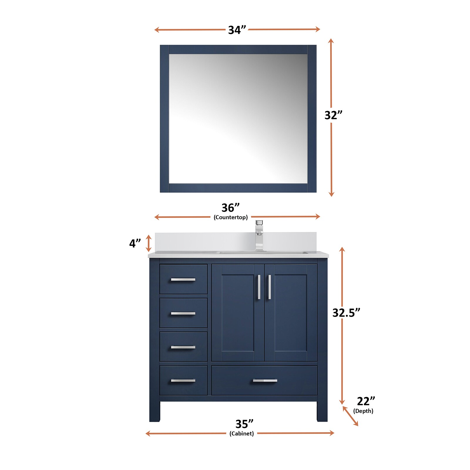 Lexora LVJ36SE311R Bath-Vanity-Combo - View #4