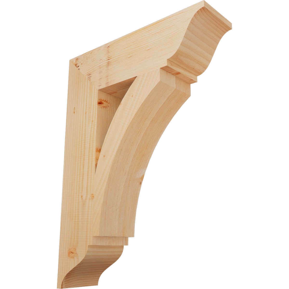 Ekena Millwork BKT06X22X30THR01SDF Thorton traditional smooth 5-1/2-in x 22-in x 30-in Douglas fir Brown Wood Standard bracket