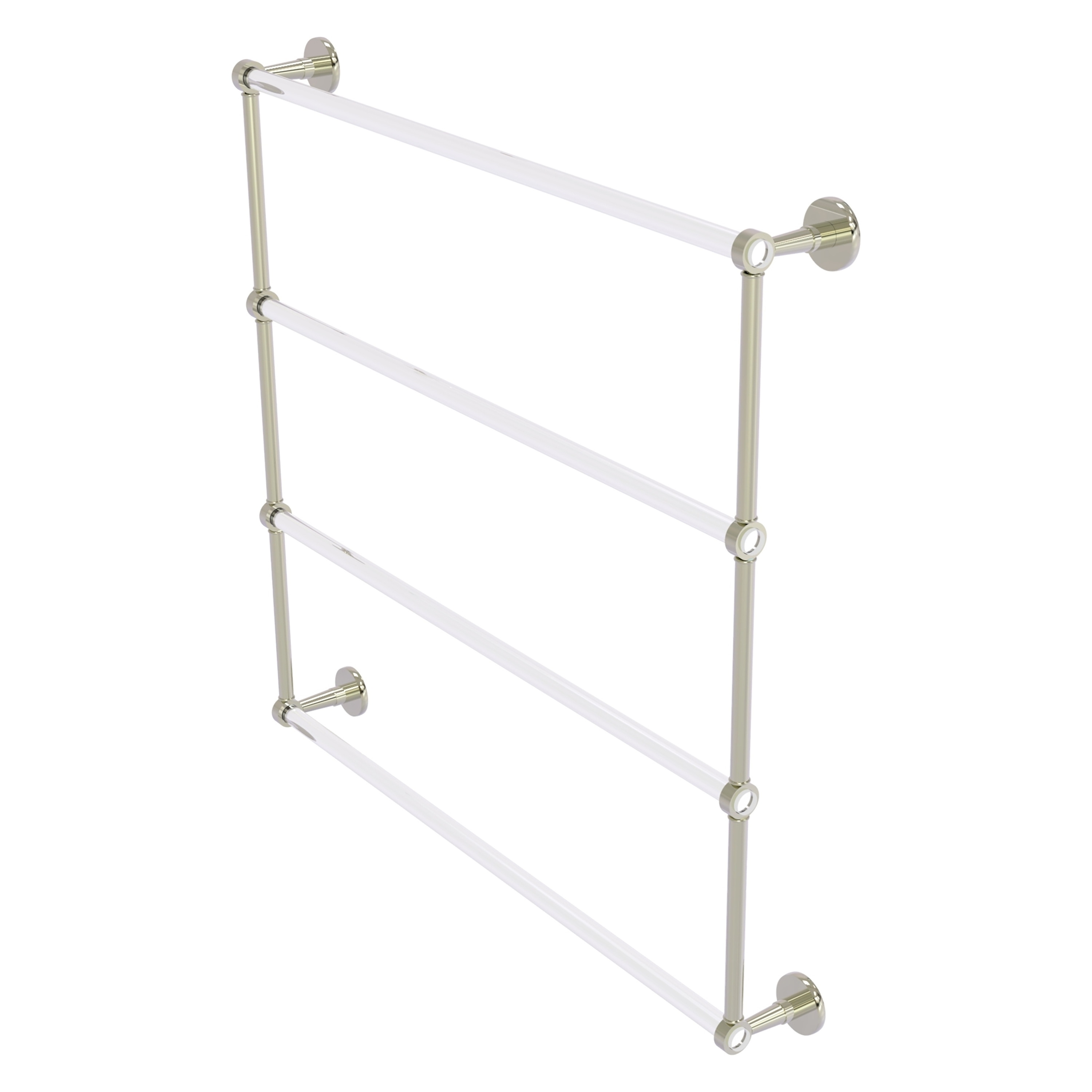 Allied Brass CV-28-36-PNI Clearview 36-in double Polished Nickel Wall mount Double Towel Bar