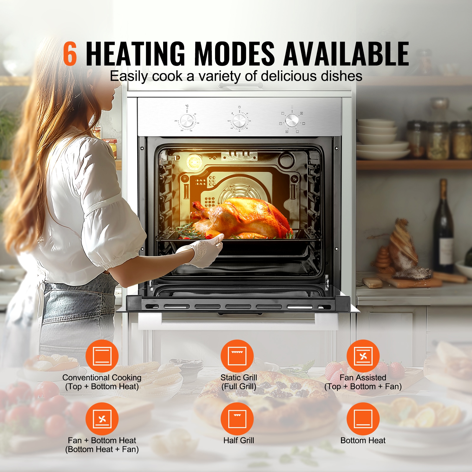 VEVOR QRSDKXJXK200MJKZOV7 Swall-Elec-Oven - View #3