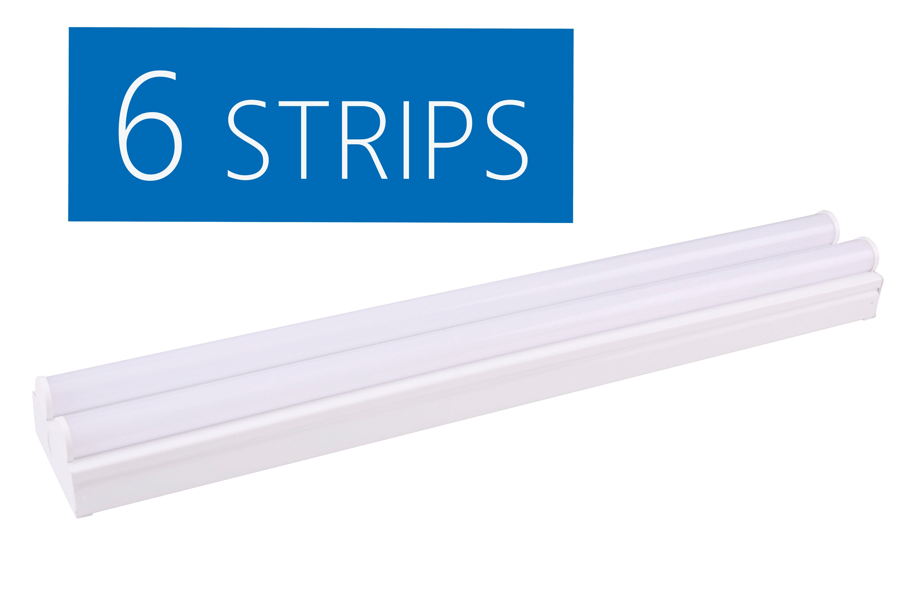 Energetic Lighting E4SLA20D2-83550-6P 2-ft 2-Light Switchable White LED Strip Light Fixture