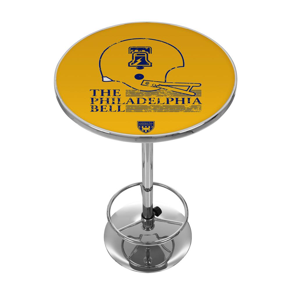 Trademark Gameroom VAF2000-PB Pub Tables Chrome Round Traditional Bar Table, Composite with Metal Pedestal Base 27.375-in L x 42-in H