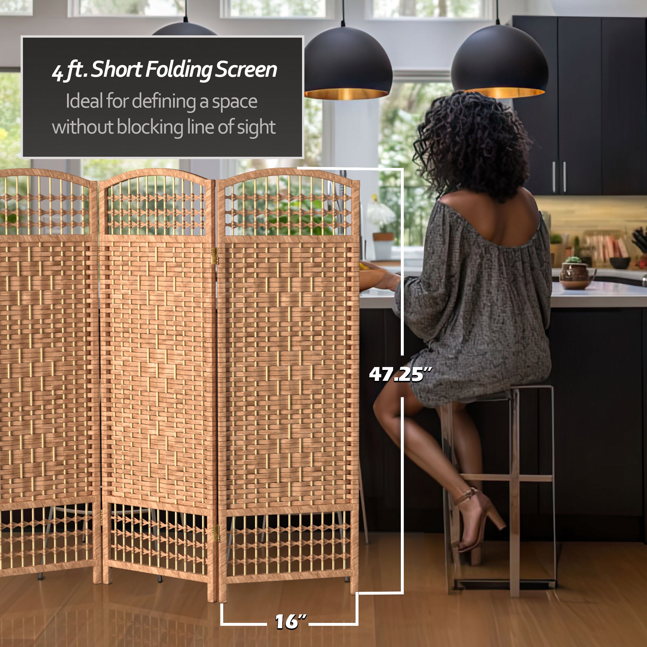 Red Lantern FB-4DMND-NAT-4P Indoor-Privacy-Screens - View #3