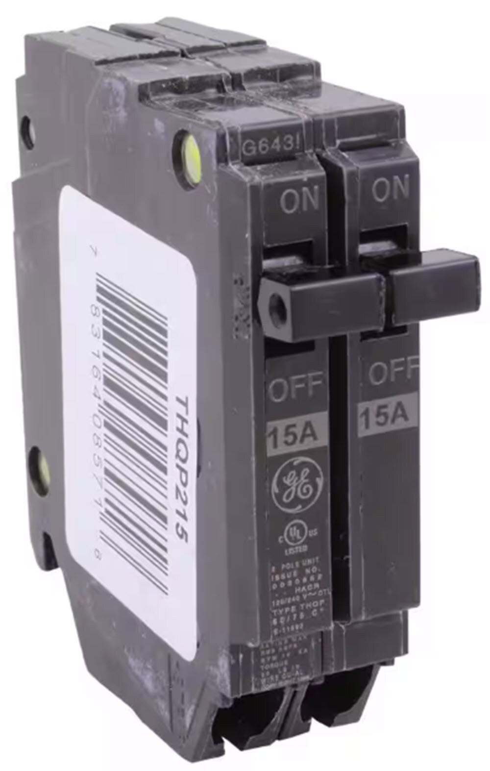 GE Q-Line 15 Amp 2 in. 2-Pole Circuit Breaker